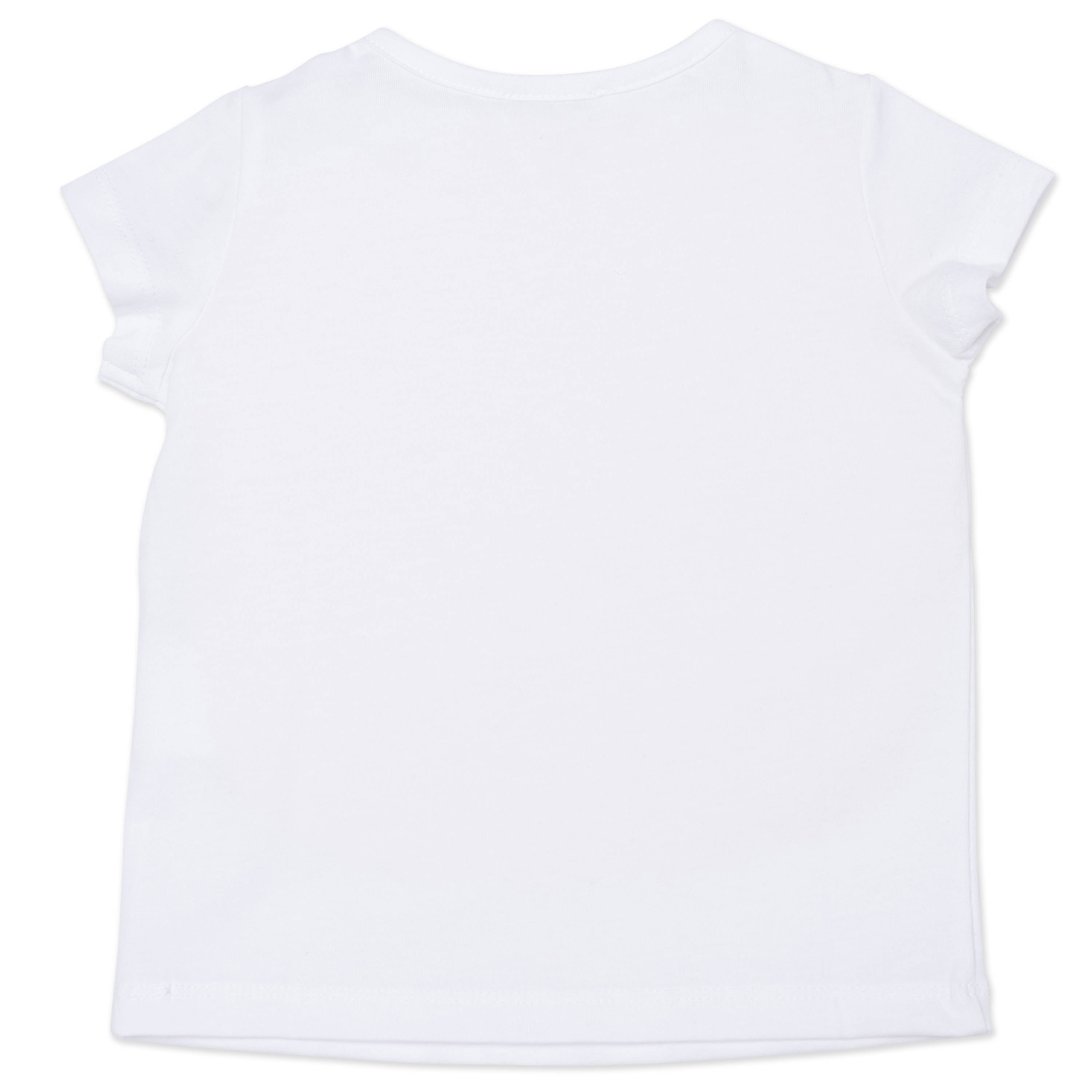 Baby Girls White Logo Cotton T-Shirt