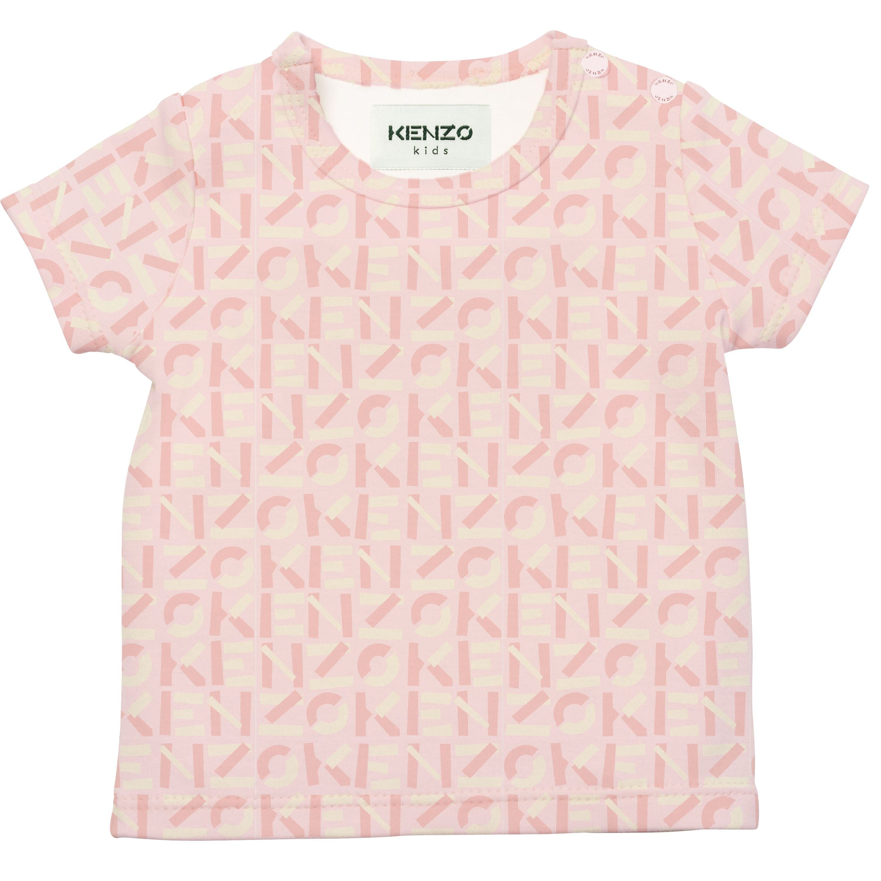 Baby Girls Pink Logo Cotton T-Shirt