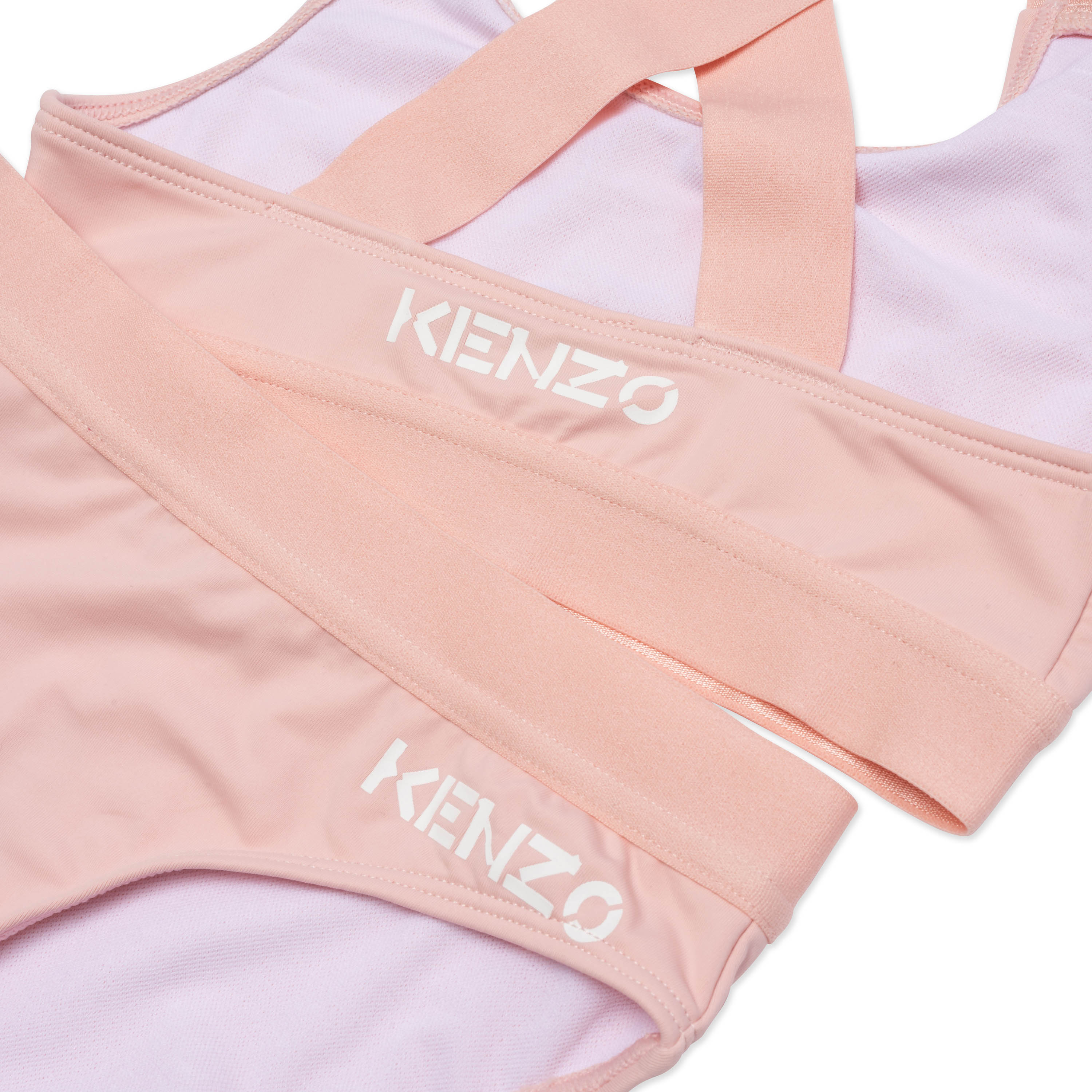 Girls Pink Logo Swimsuit