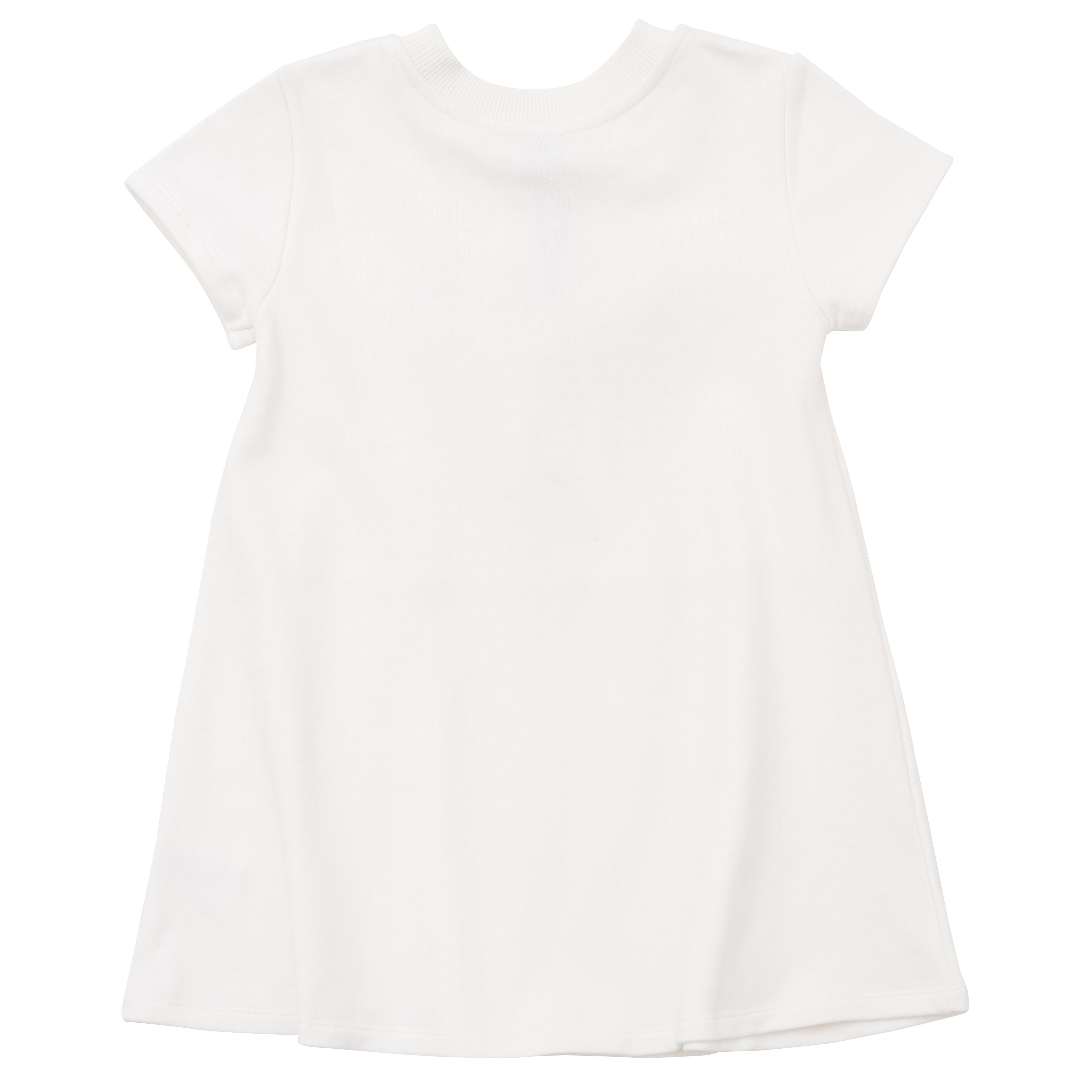 Girls White Cotton Dress