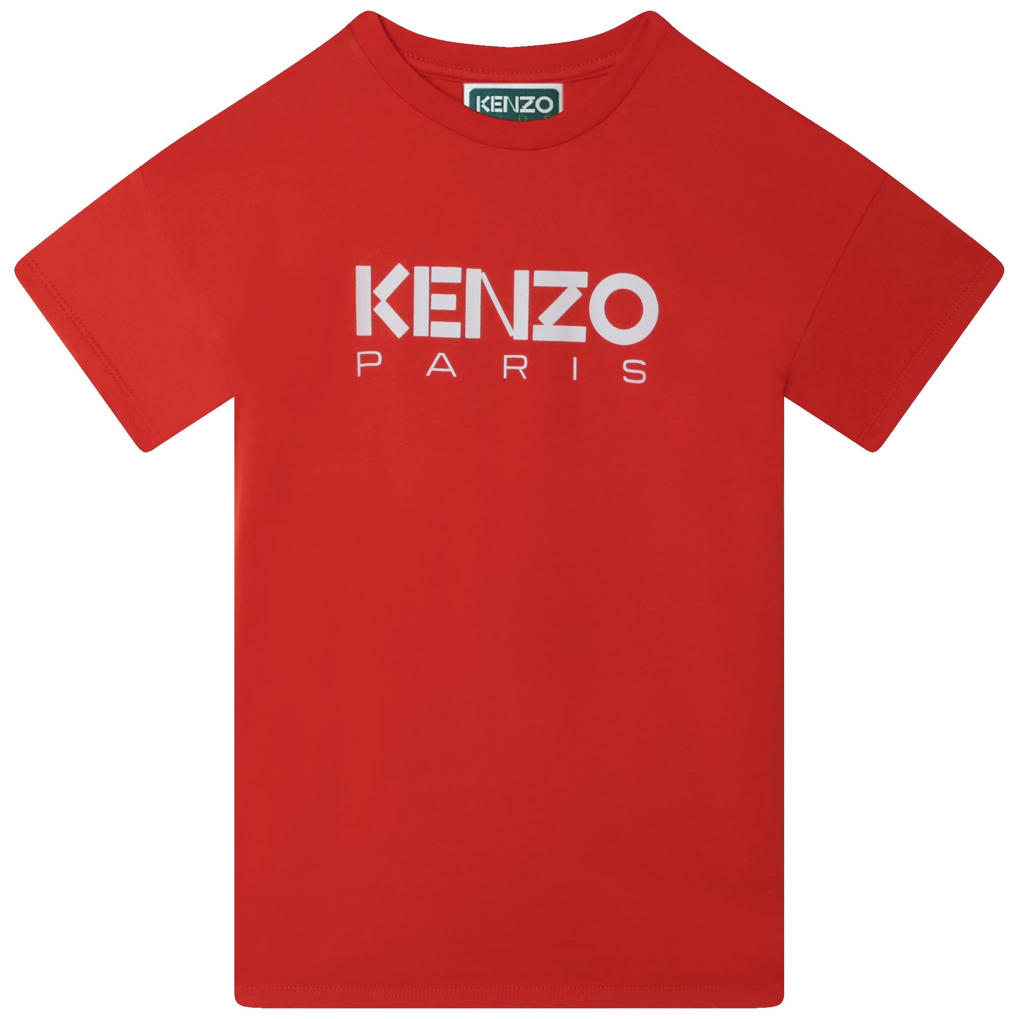 Girls Red Logo Cotton Dress