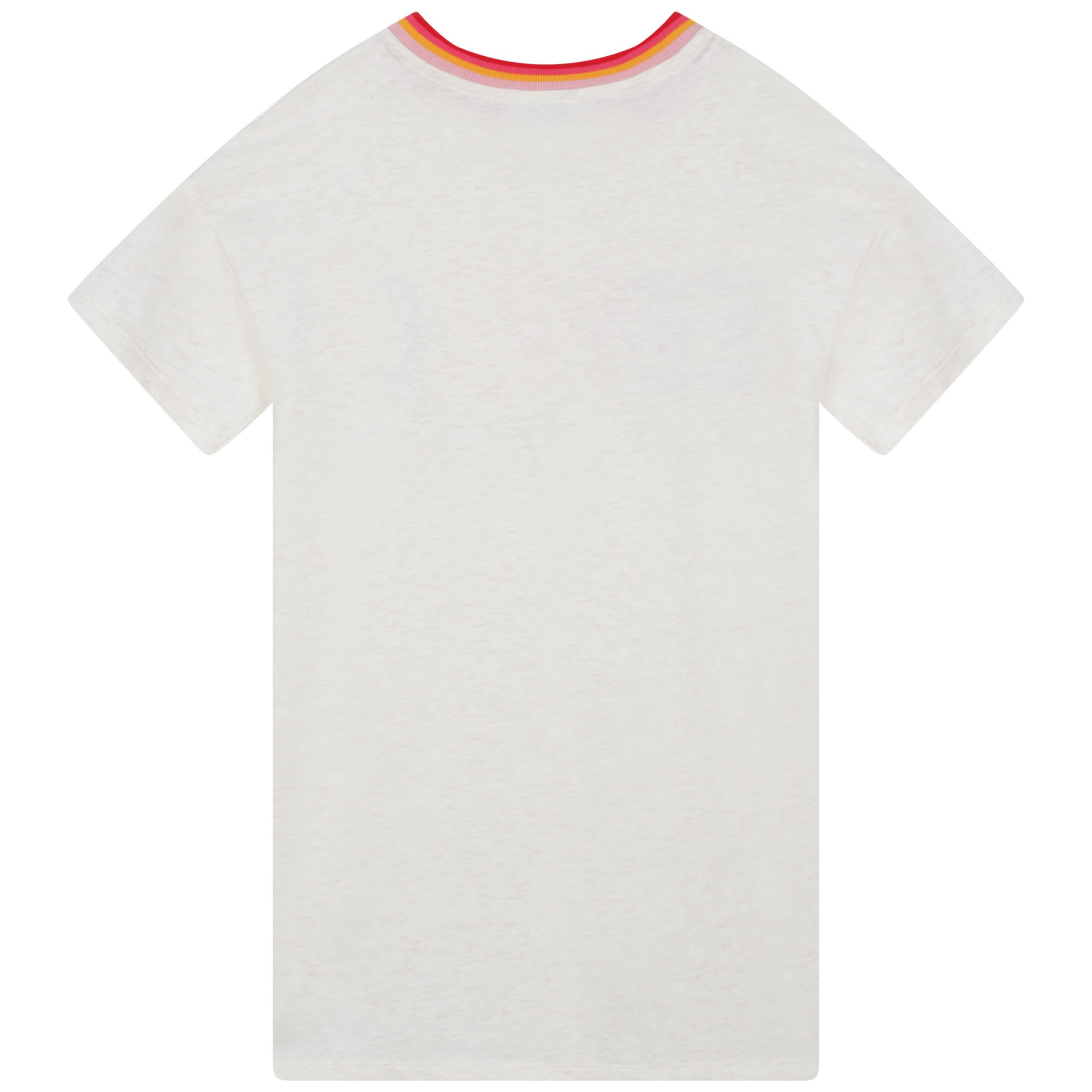Girls White Logo Cotton Dress