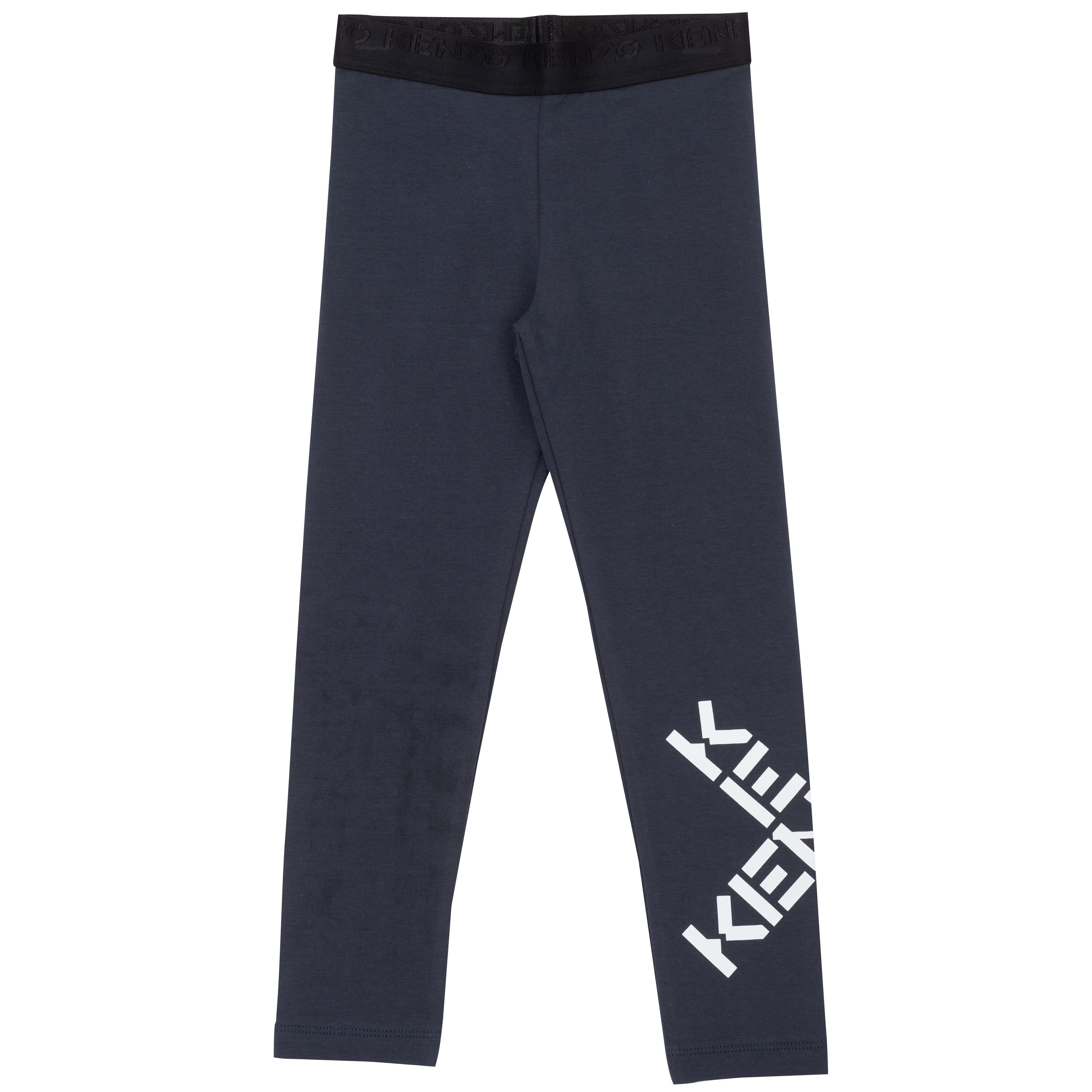 Girls Dark Cotton Leggings