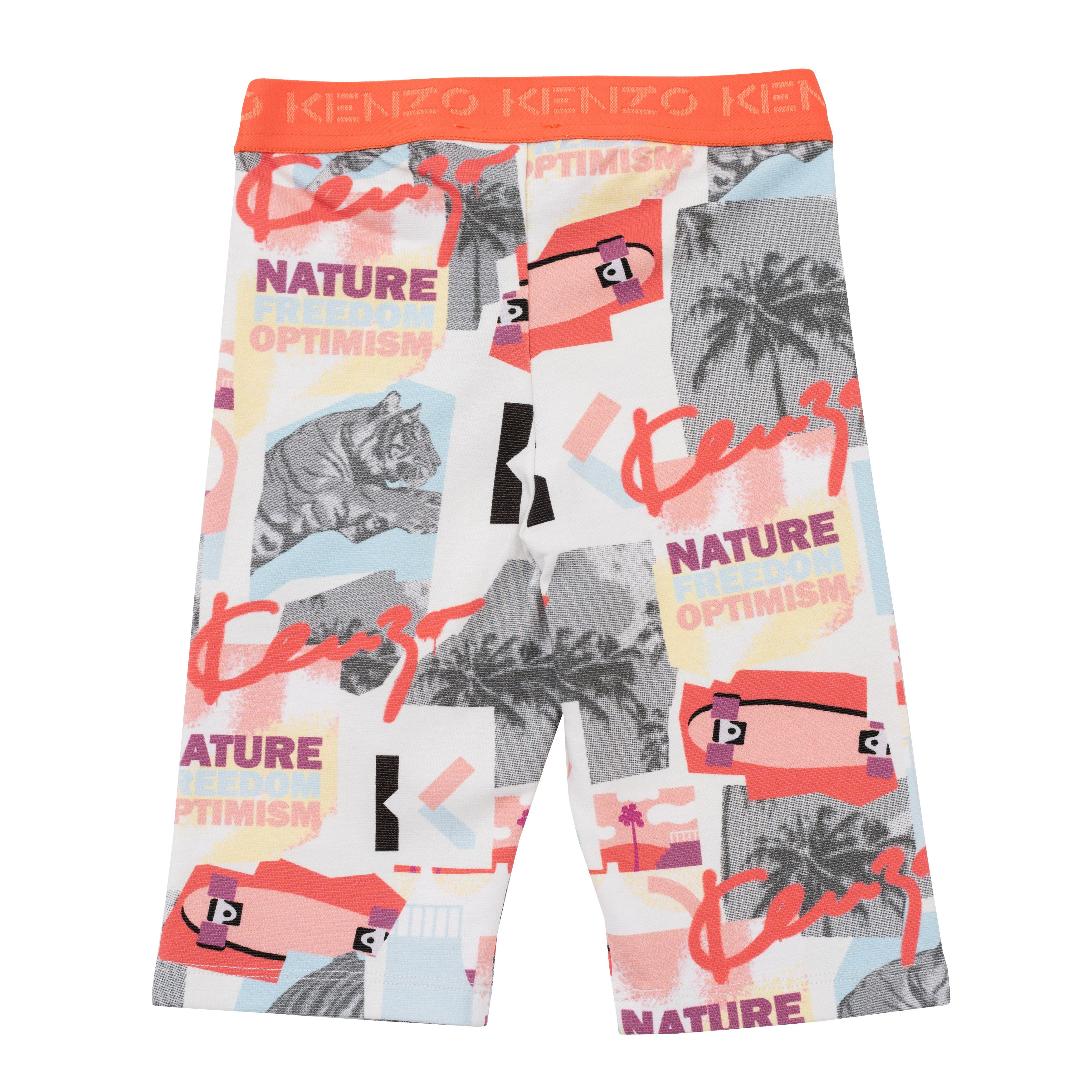 Girls Multicolor Short Leggings