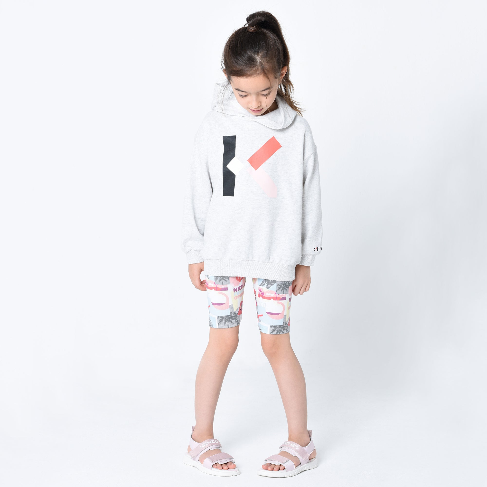 Girls Multicolor Short Leggings