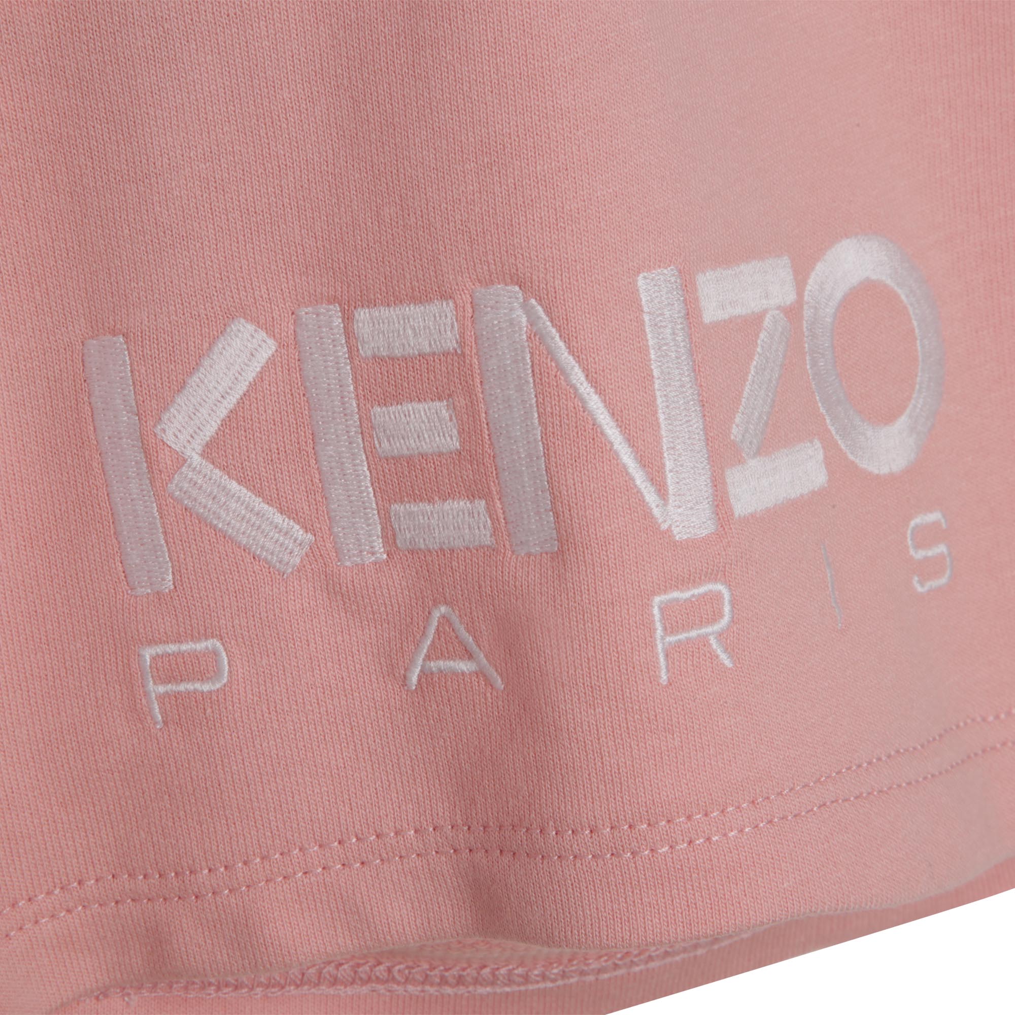 Girls Pink Logo Cotton Shorts