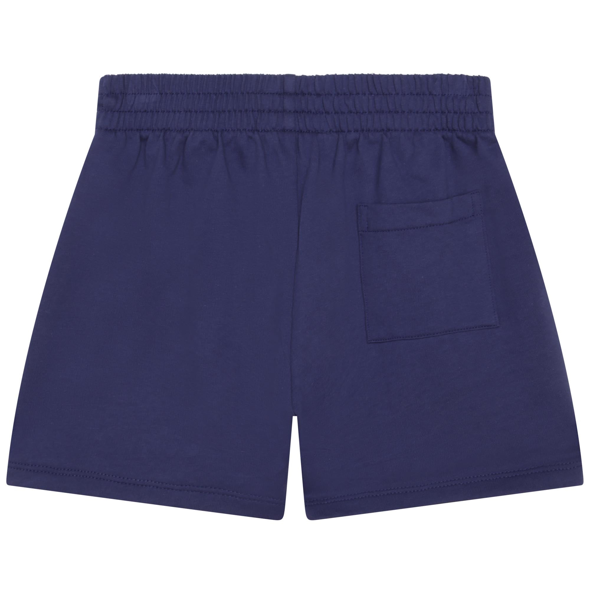 Girls Blue Logo Cotton Shorts