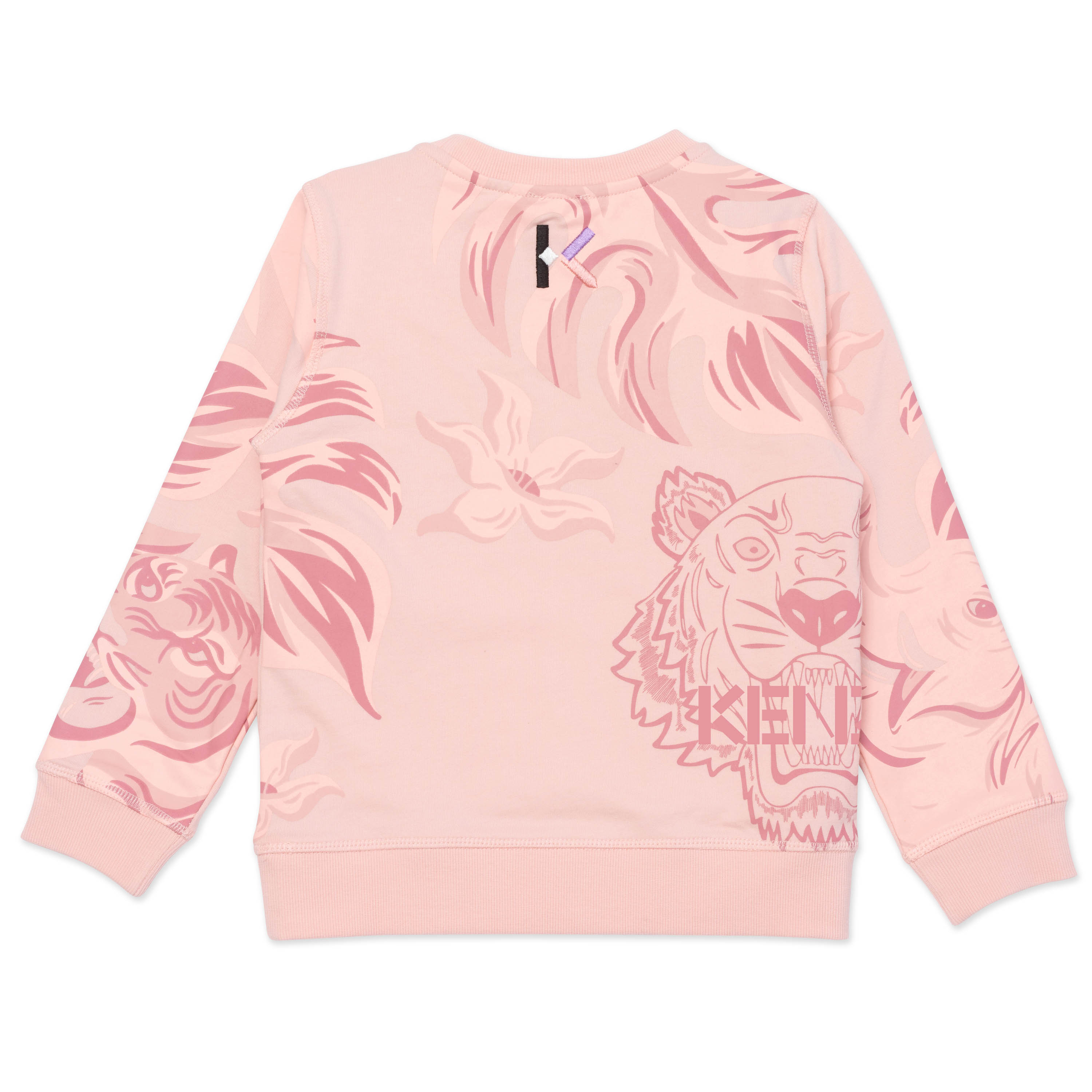 Girls Pink Logo Cotton Sweatshirt