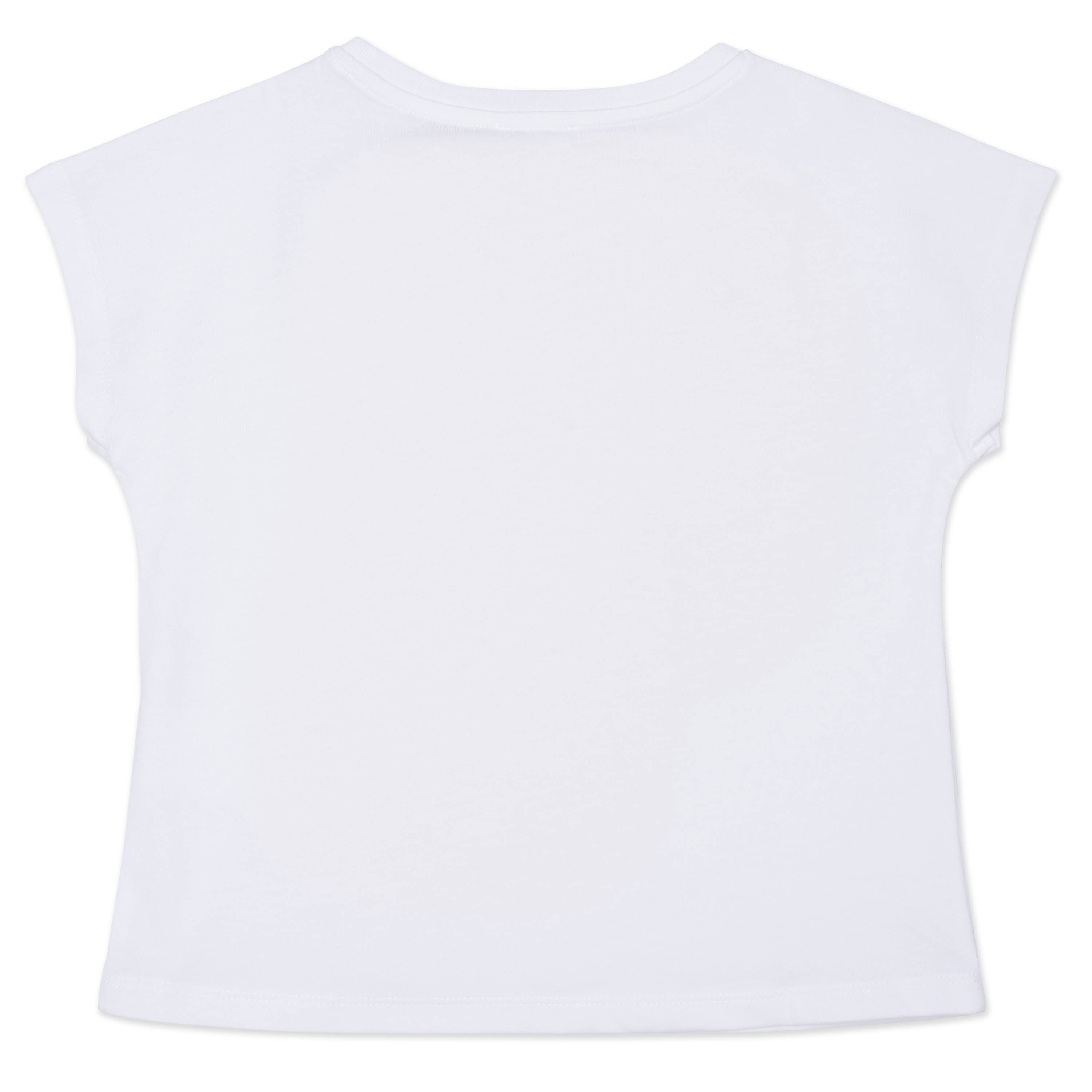 Girls Black Printing Cotton T-Shirt