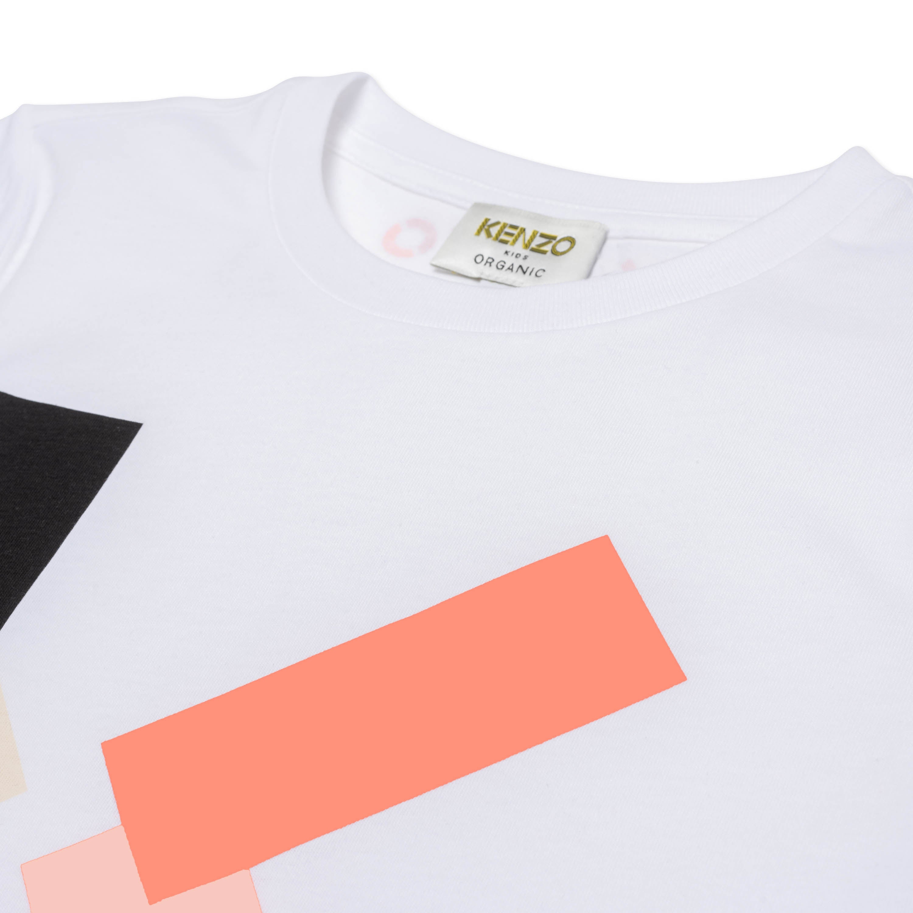 Girls White Logo Cotton T-Shirt