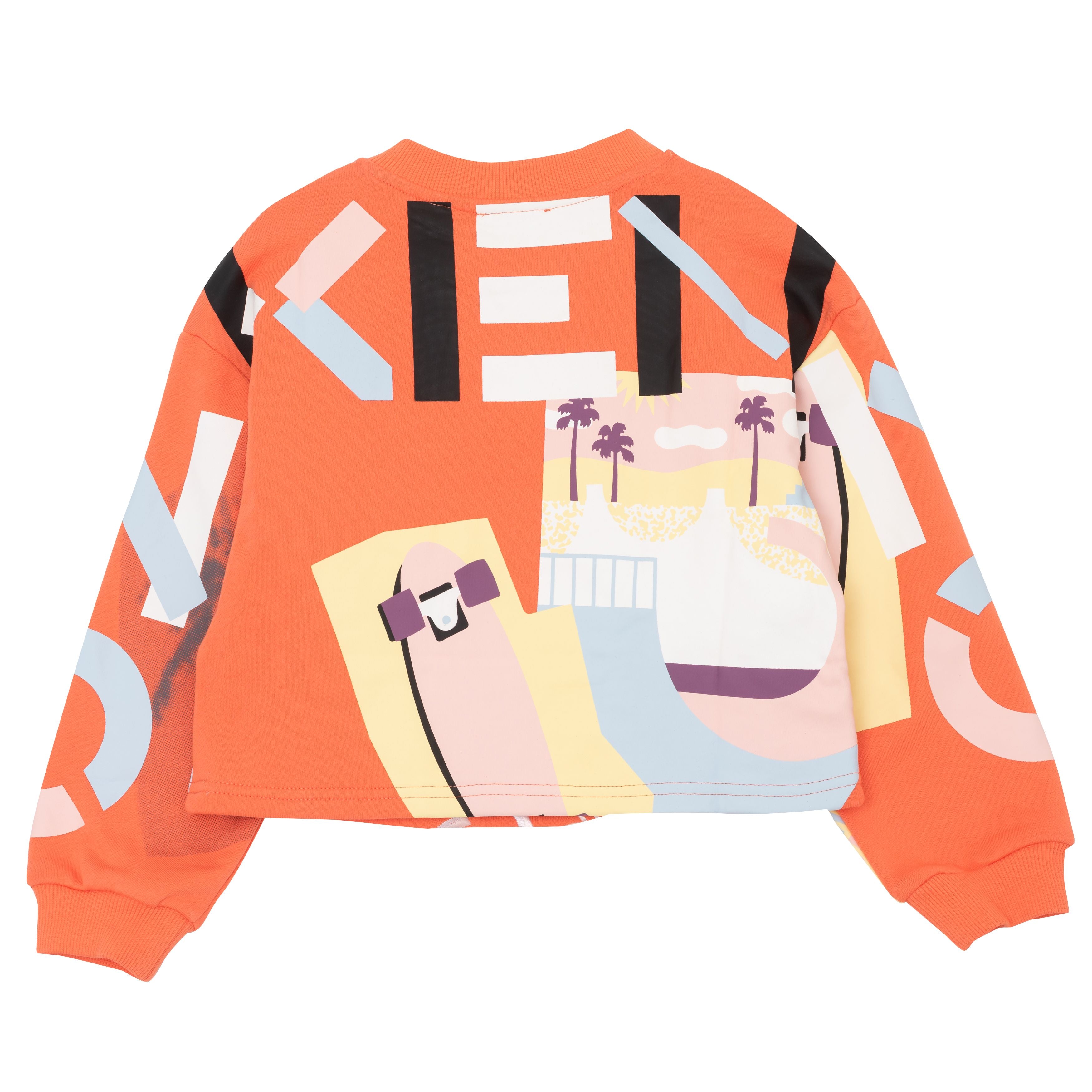 Boys & Girls Orange Cotton Sweatshirt