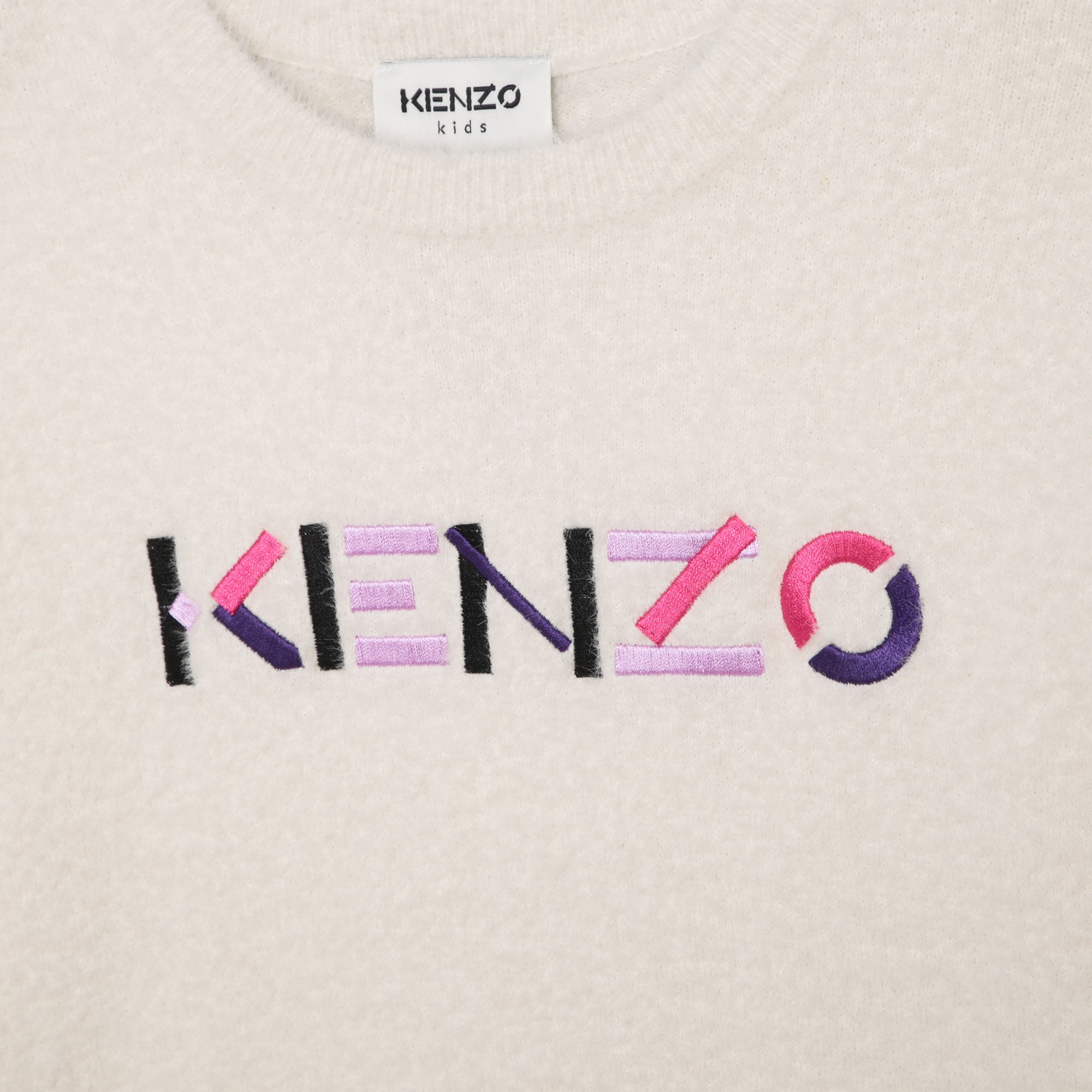 Girls Beige Logo Sweater