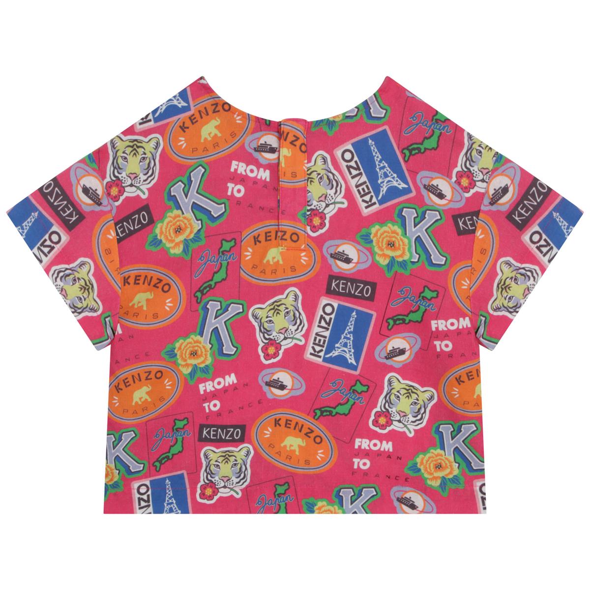 Girls Pink Printed T-Shirt