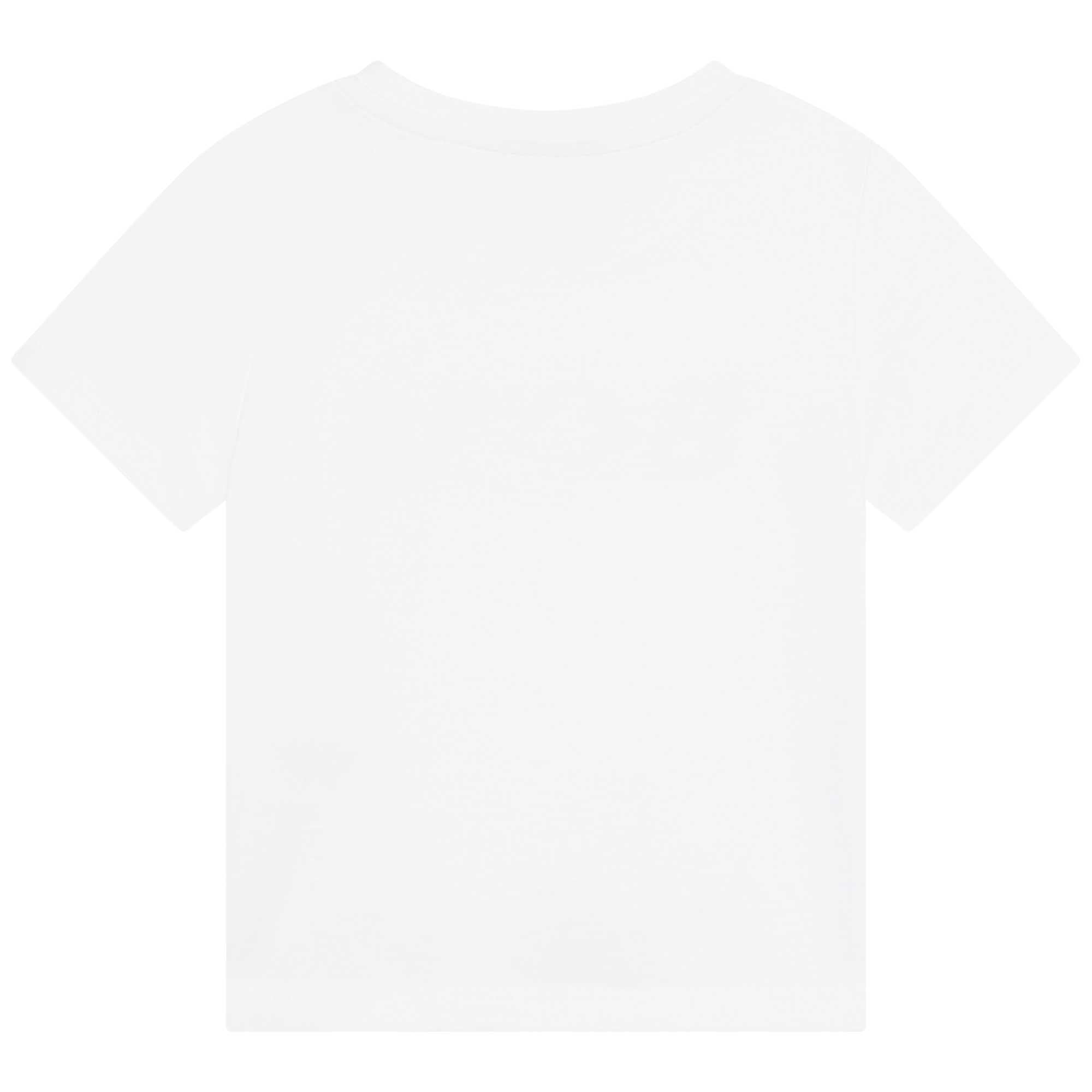 Girls White Logo Cotton T-Shirt