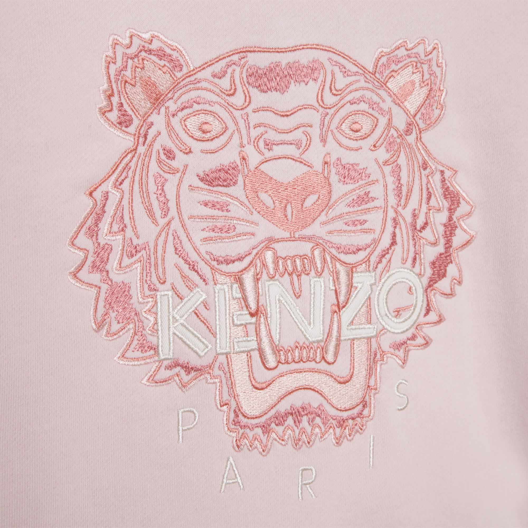 Girls Pink Tiger Cotton Sweatshirt