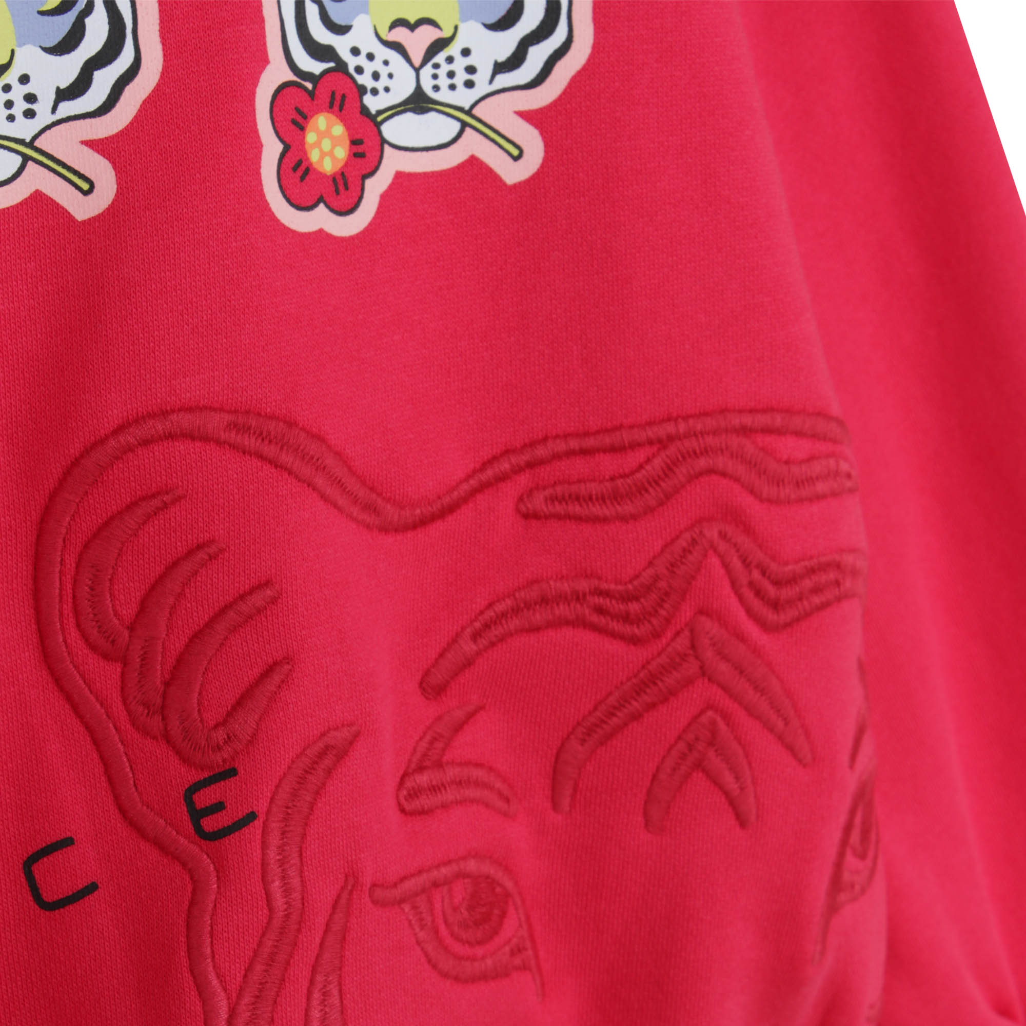 Girls Fuchsia Logo Hooded Sweatshirt