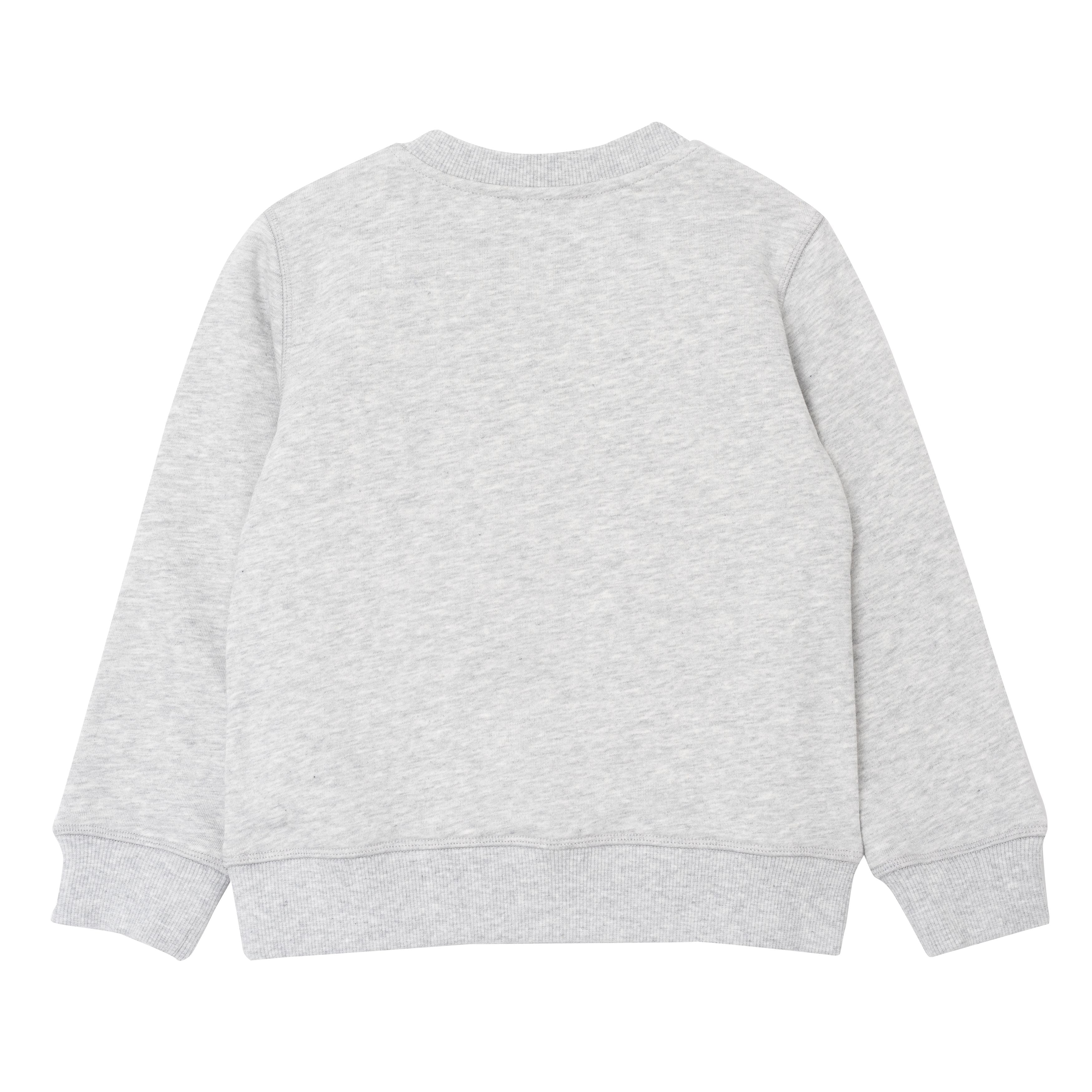 Girls Grey Tiger Cotton Sweatshirt