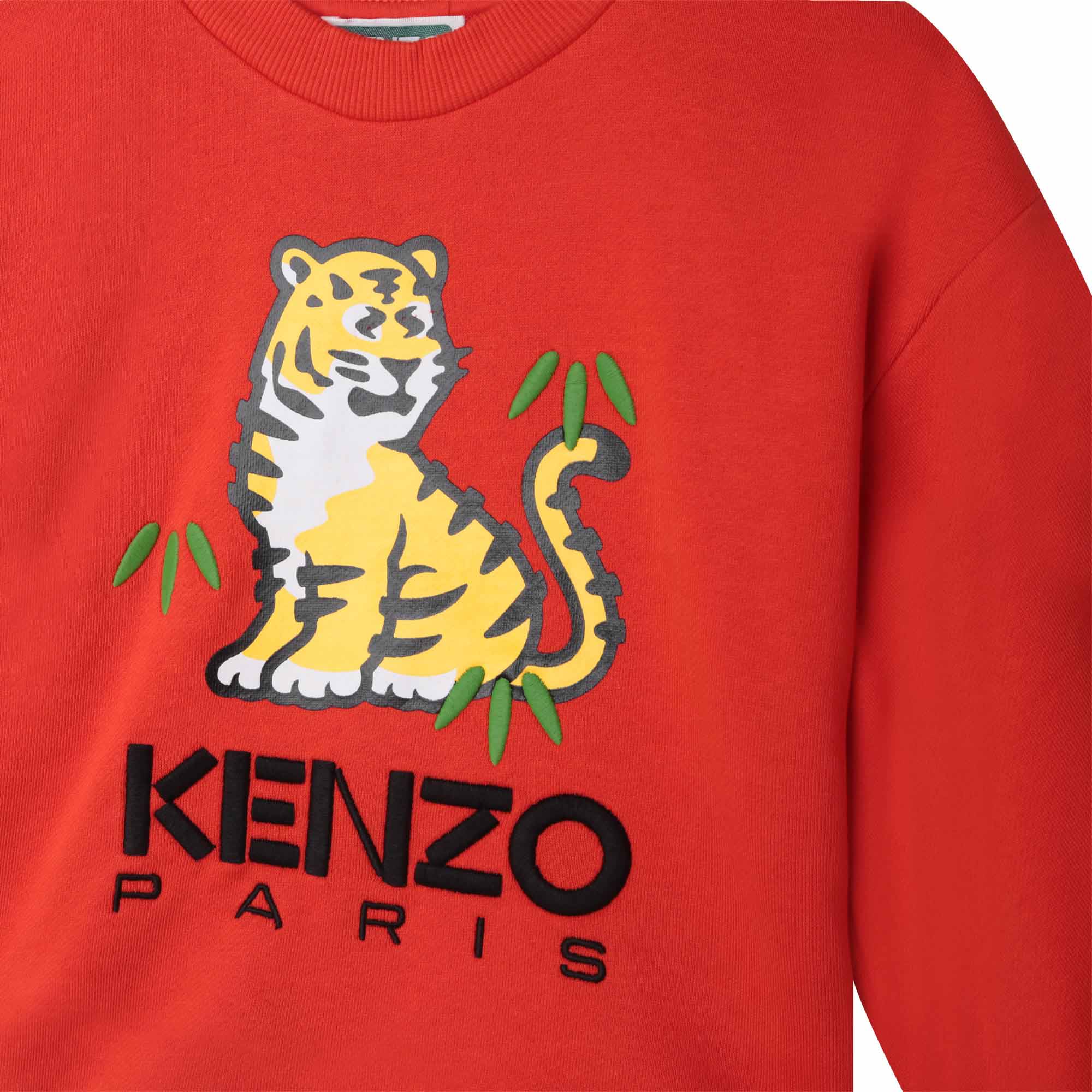 Girls Red Printed Cotton Sweatshirt