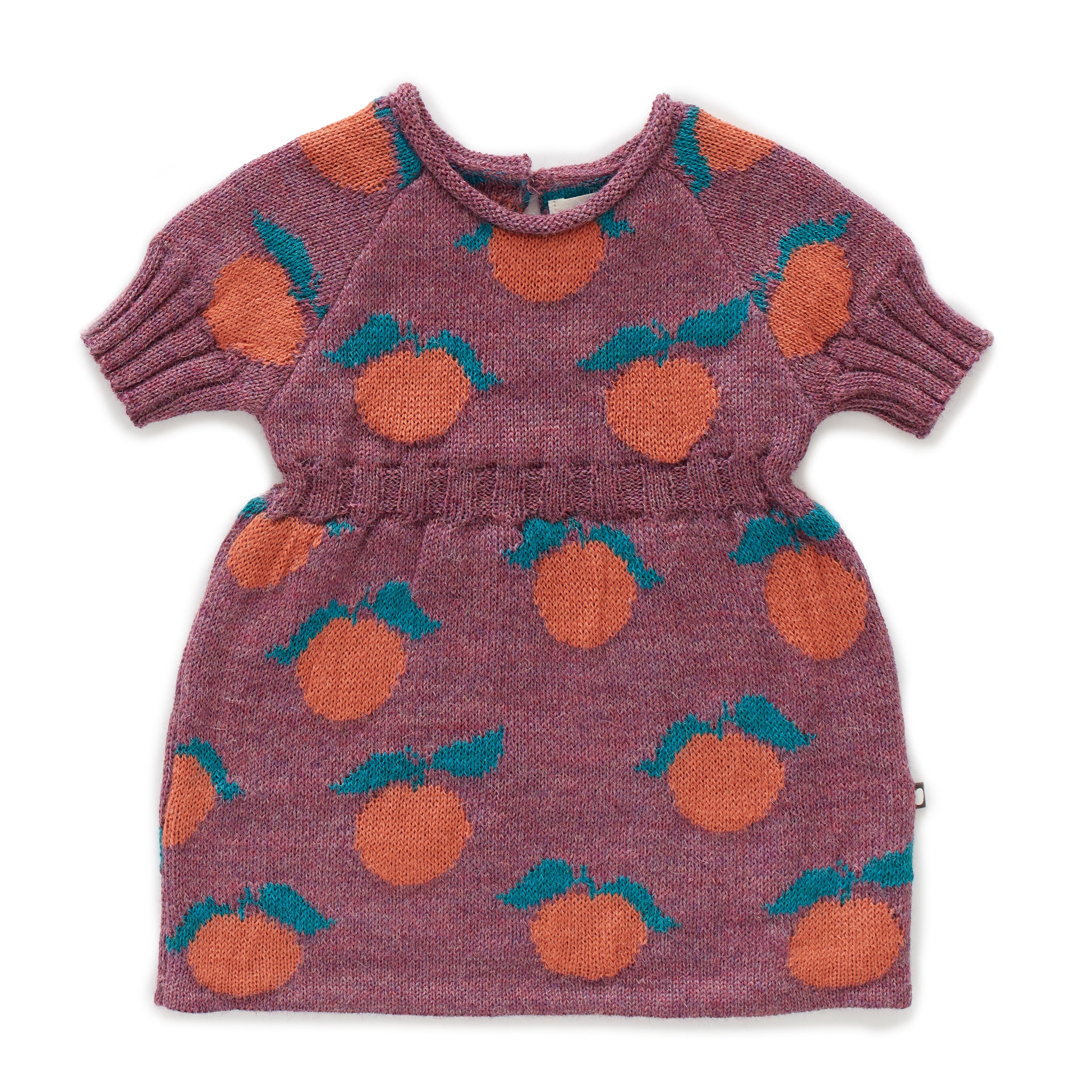 Girls Mauve Pattern Alpaca Dress