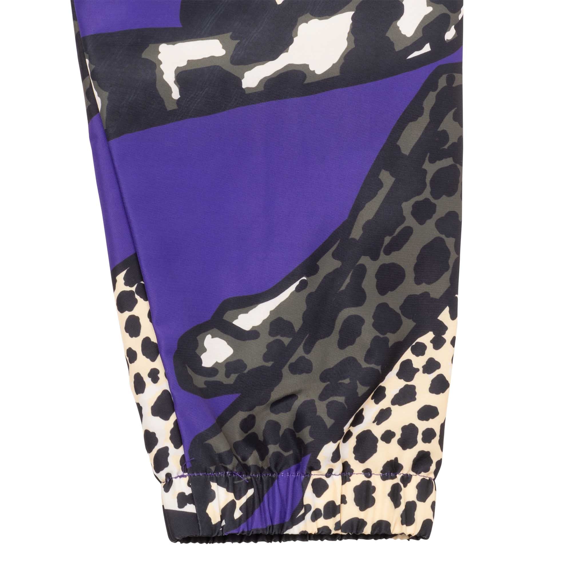 Boys Purple Cheetah Trousers