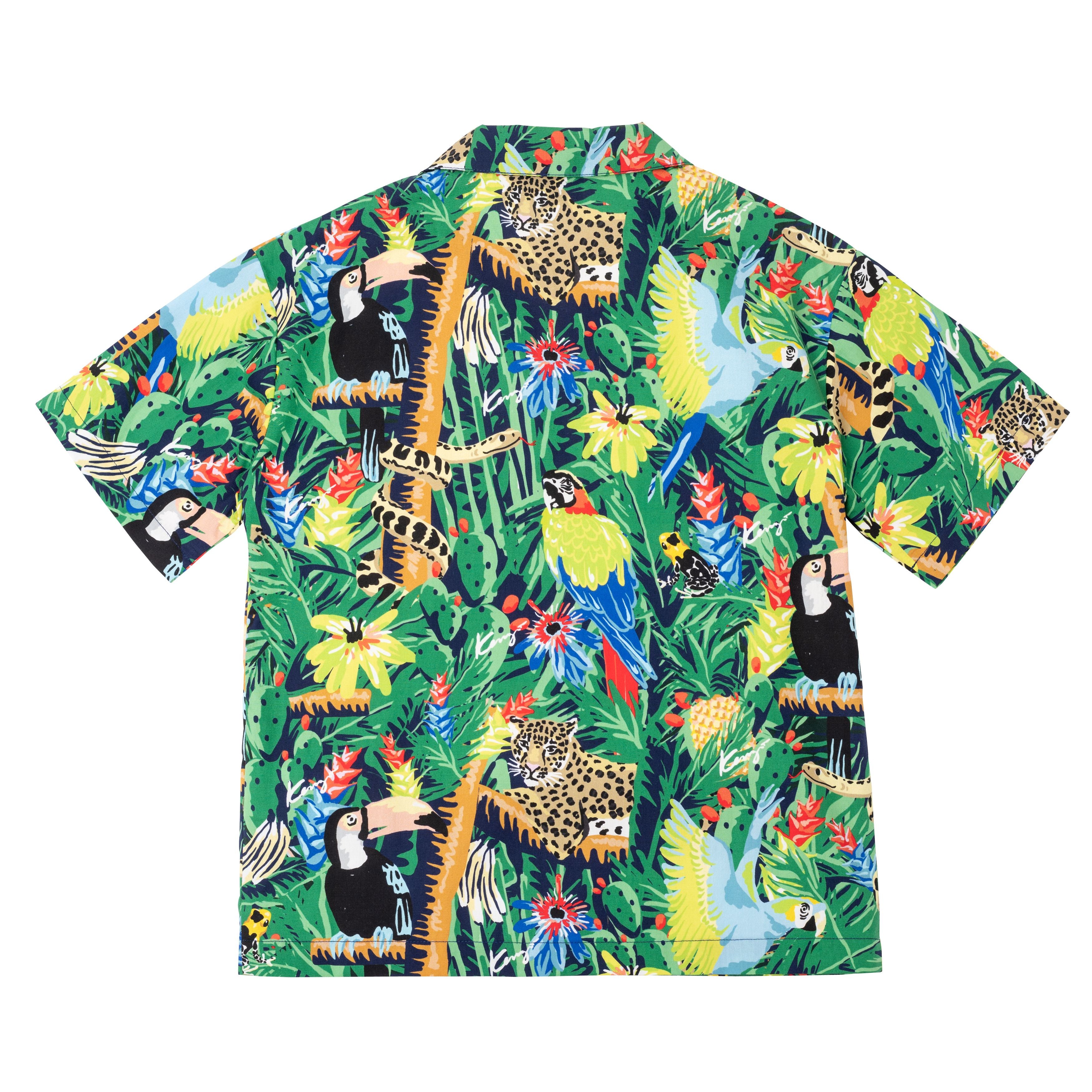 Boys Green Printing Cotton Shirt
