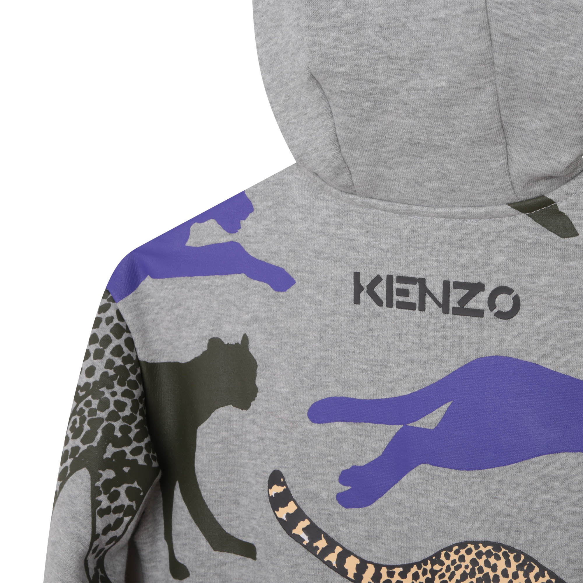 Boys Grey Hooded Zip-Up Top