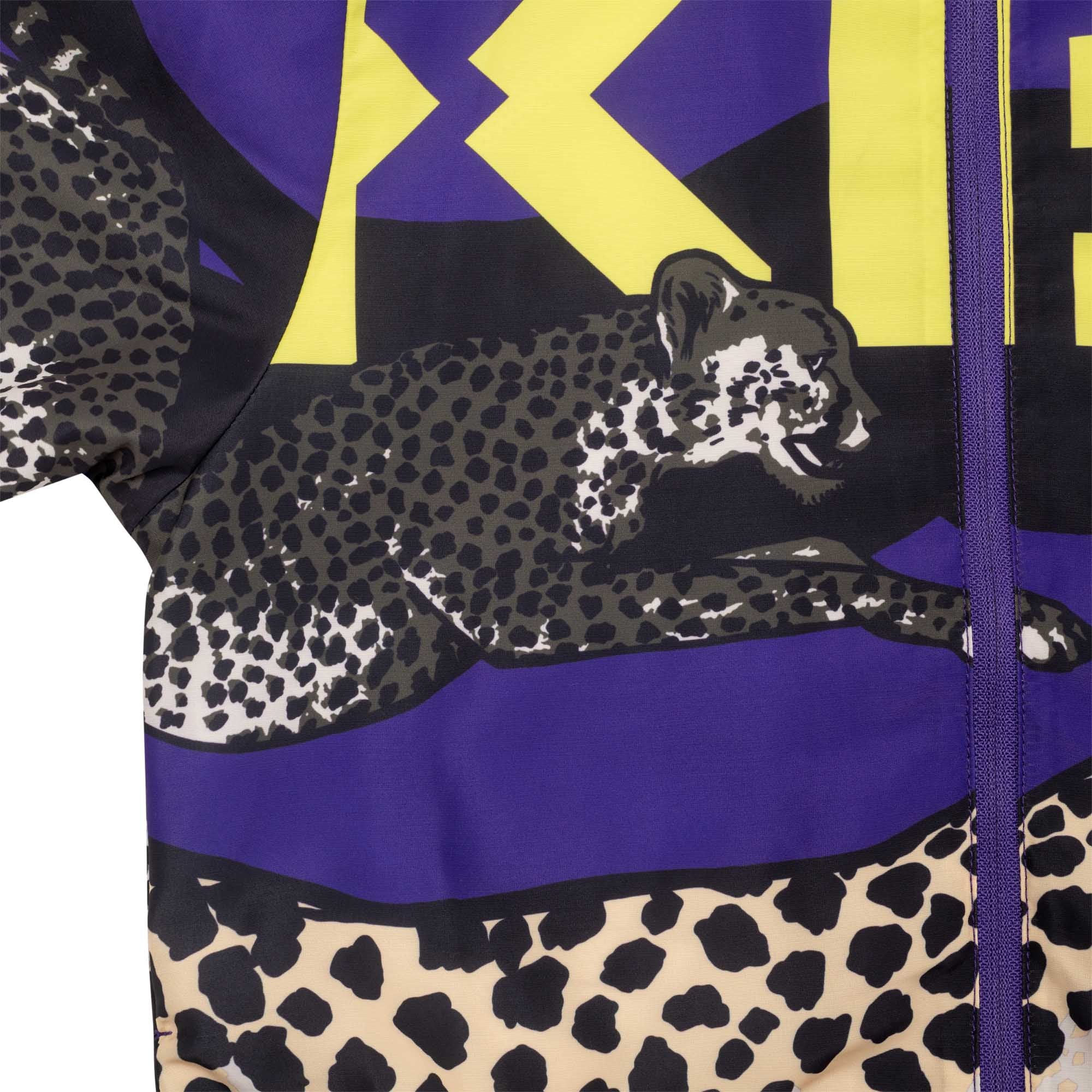 Boys Purple Cheetah Zip-Up Top