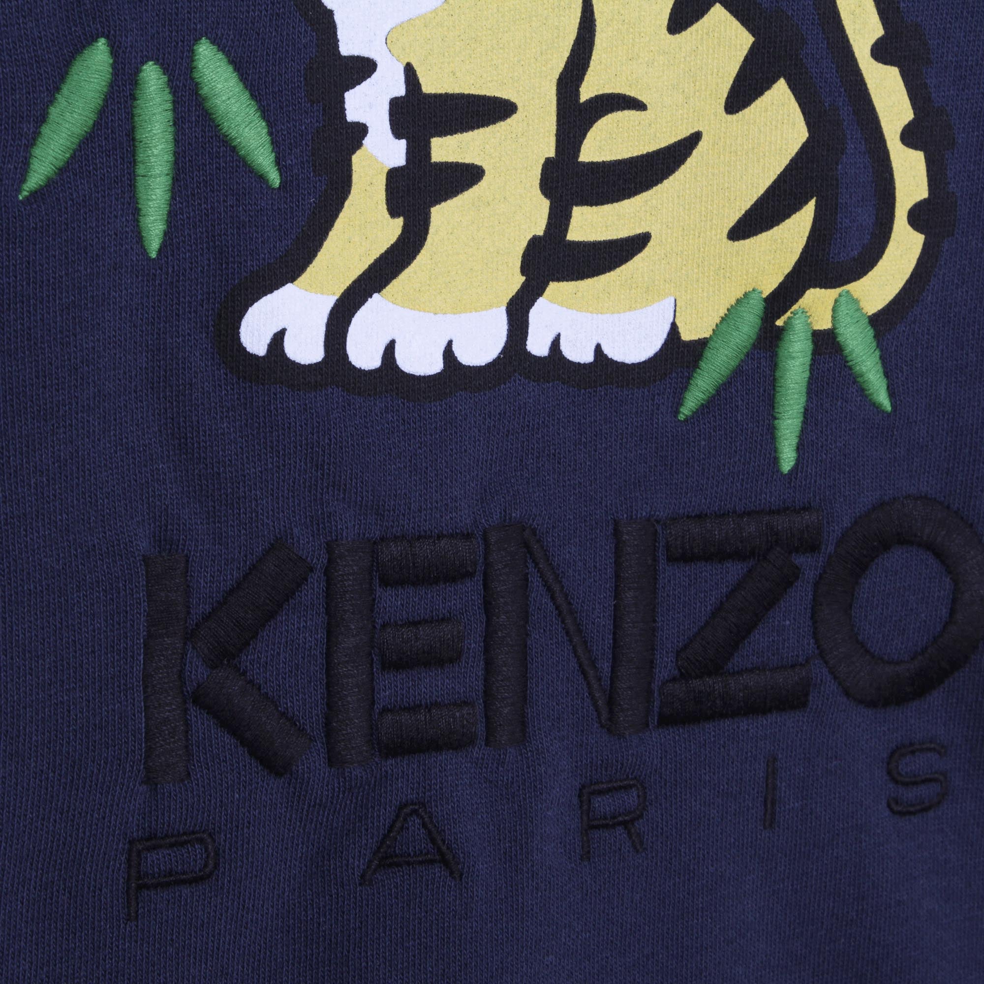 Boys Navy Printed Cotton Sweatshirt