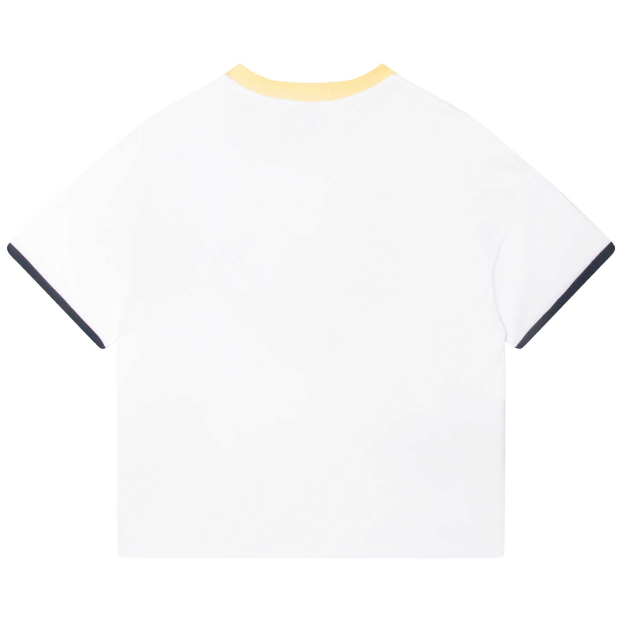 Boys White Tiger Cotton T-Shirt