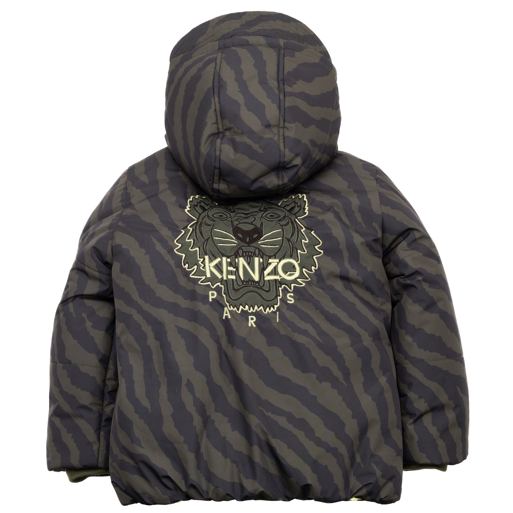 Boys Green Tiger Padded Jacket