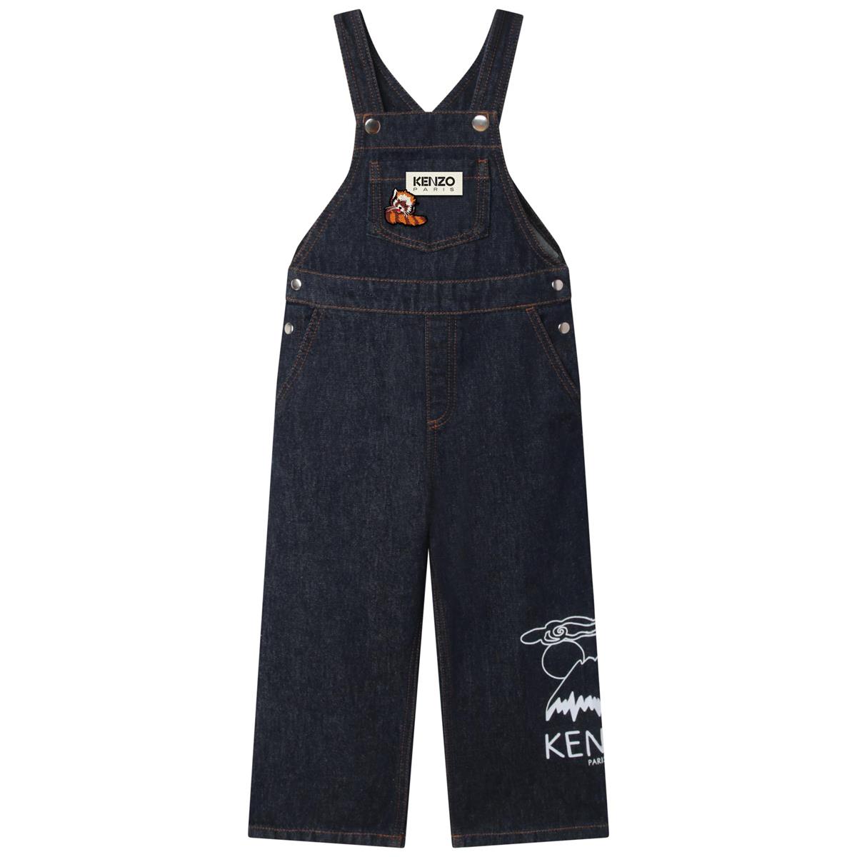 Girls Blue Denim Jumpsuit