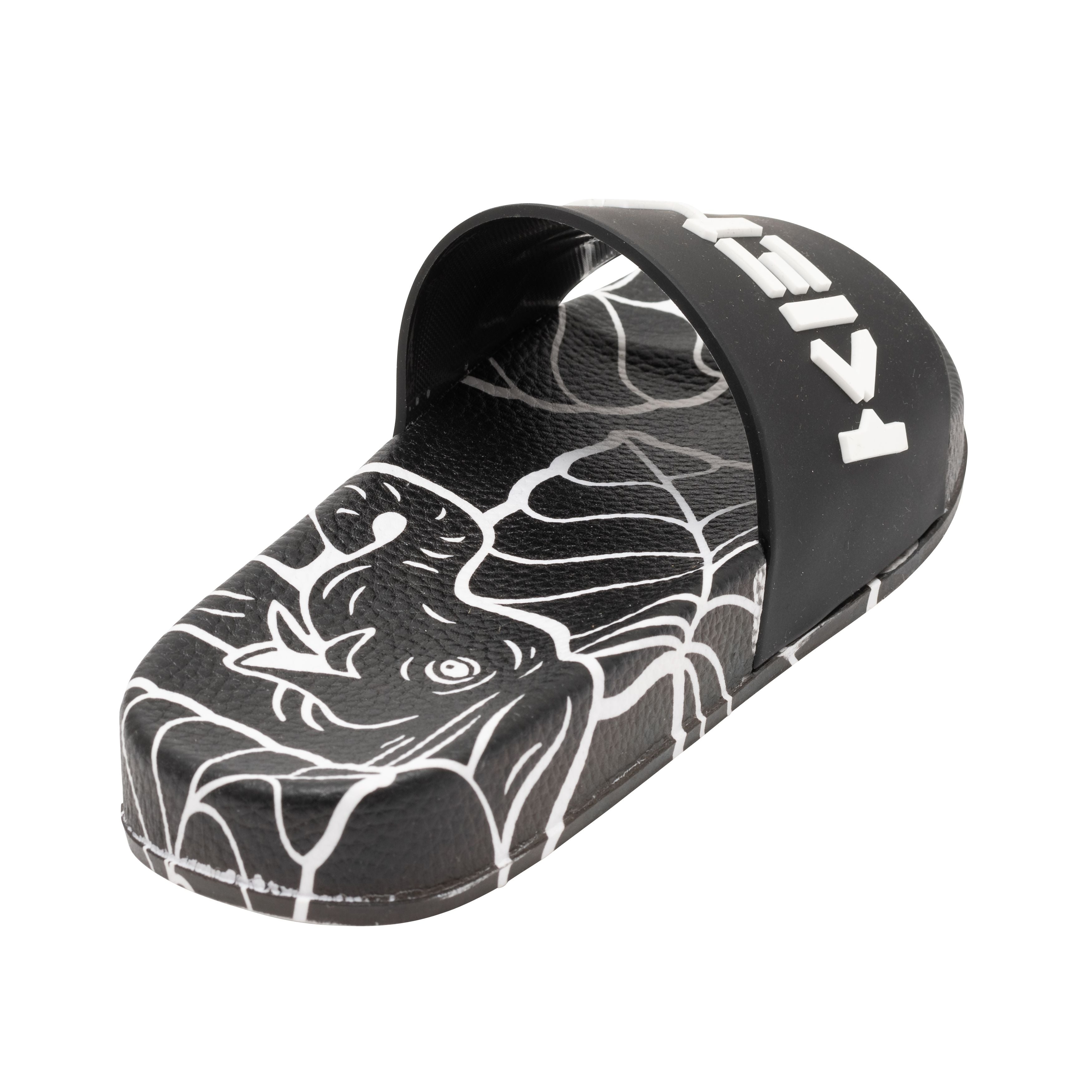 Boys & Girls Black Logo Slippers