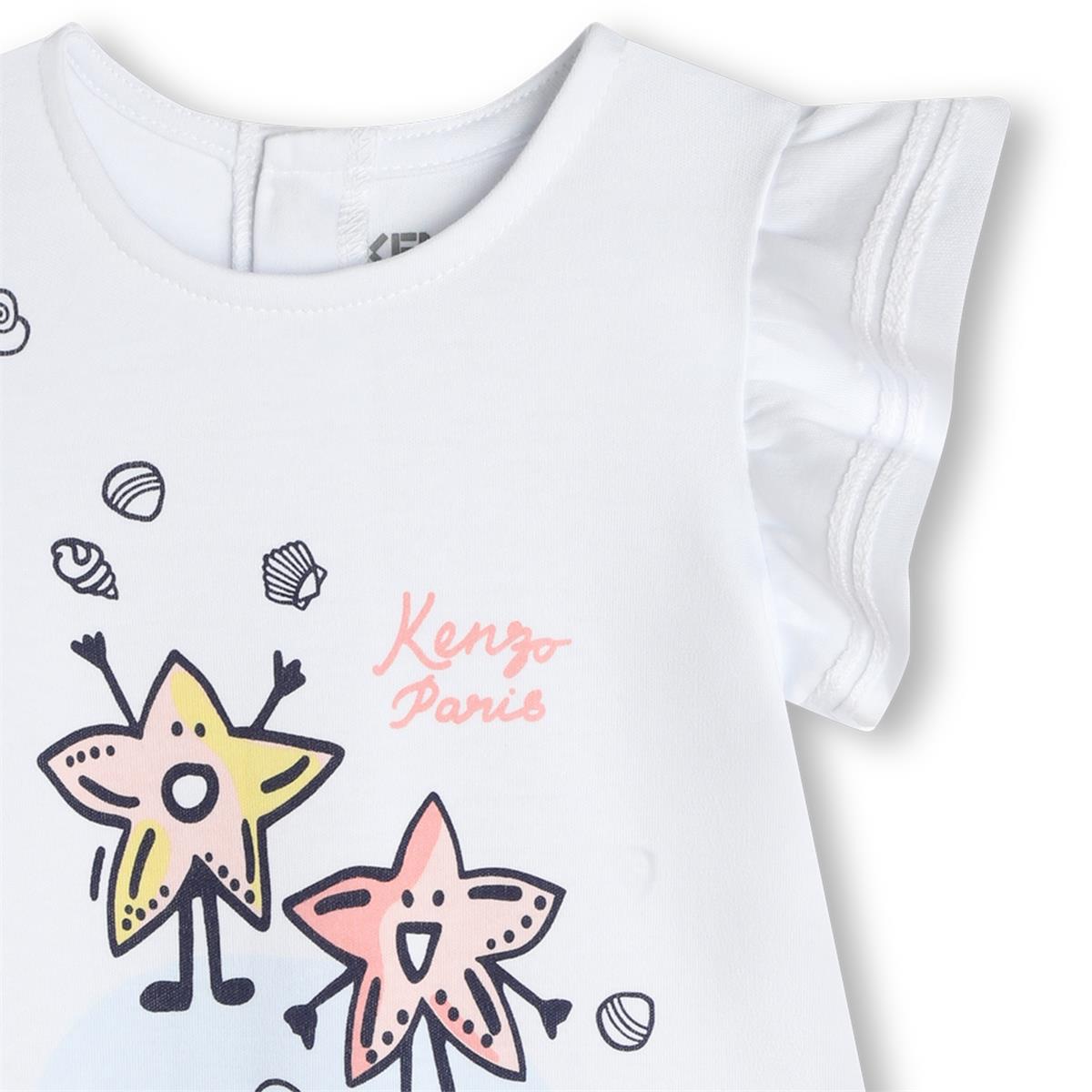 Baby Girls White Cotton Babysuit