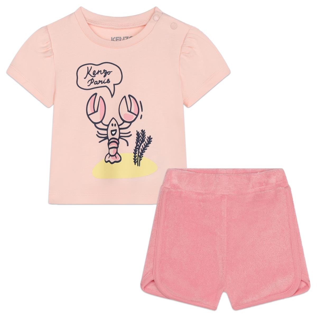 Baby Girls Pink Cotton Set