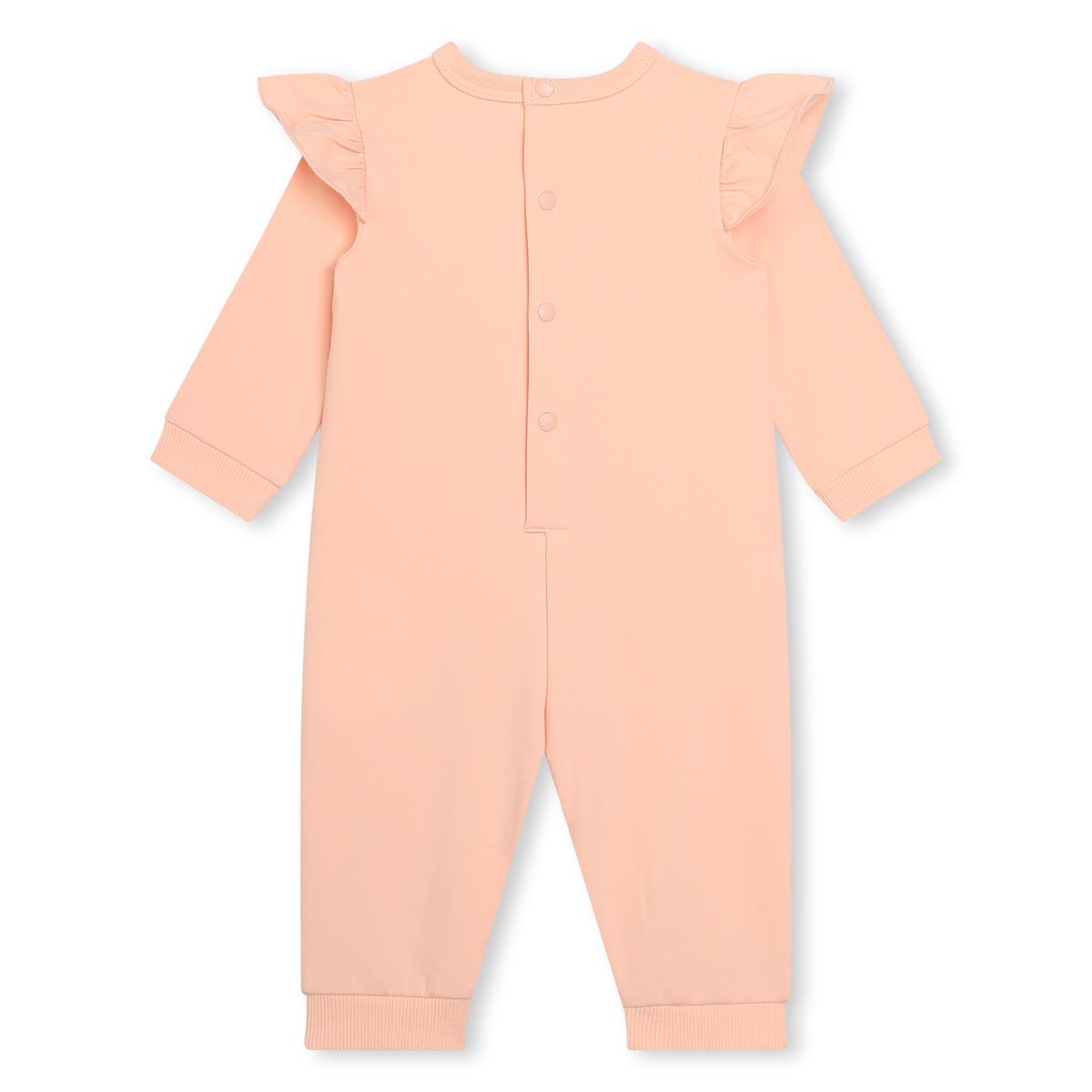 Baby Girls Pink Cotton Babysuit
