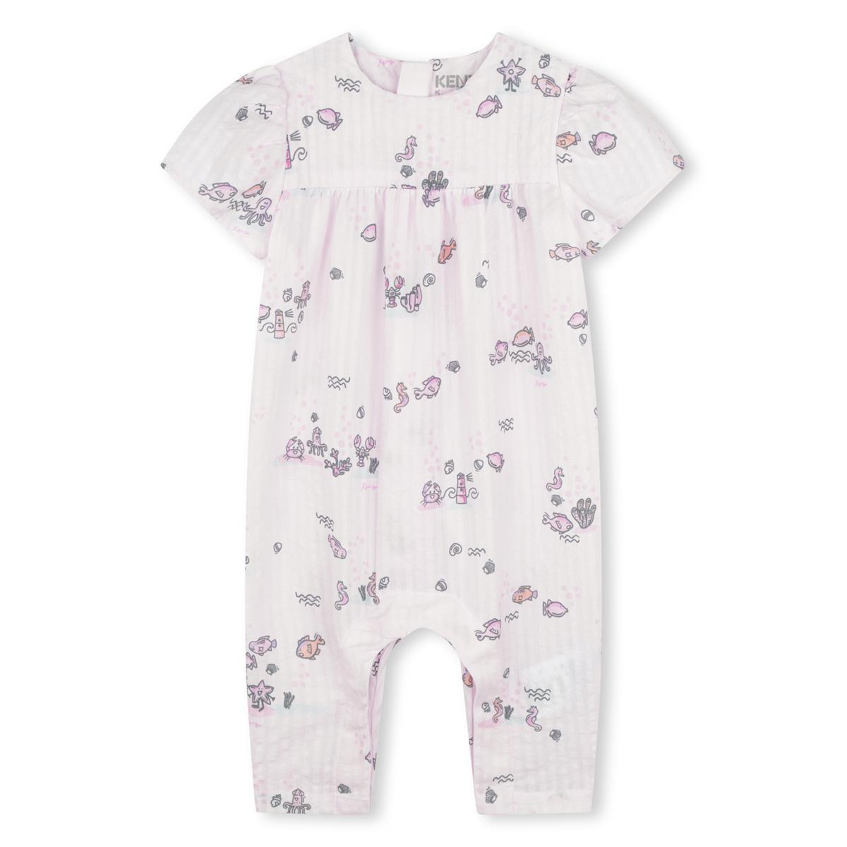 Baby Girls Pink Cotton Babysuit