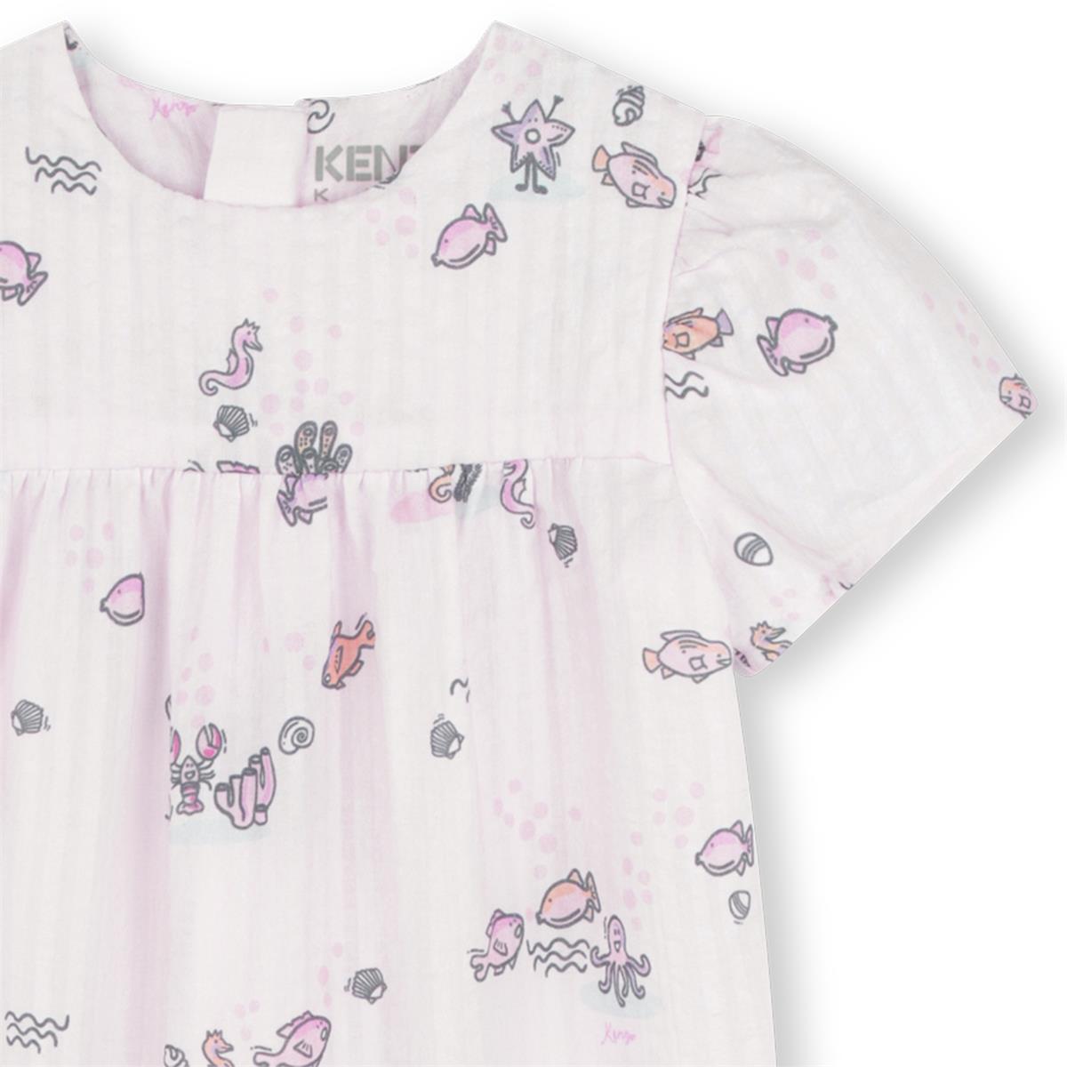 Baby Girls Pink Cotton Babysuit