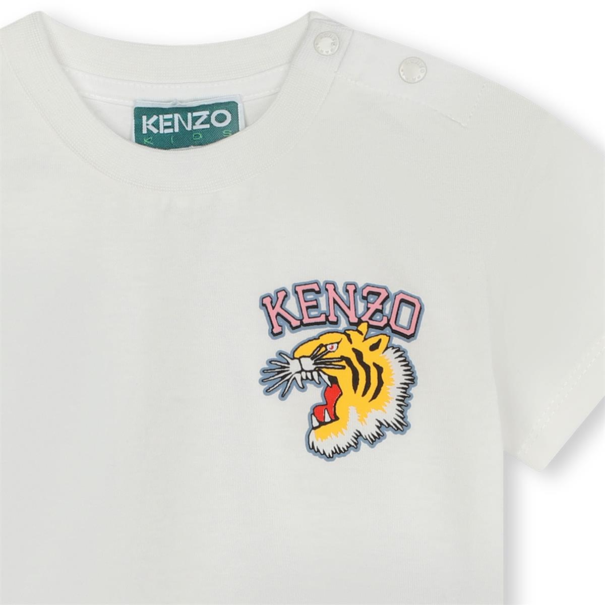Baby Girls White Cotton T-Shirt