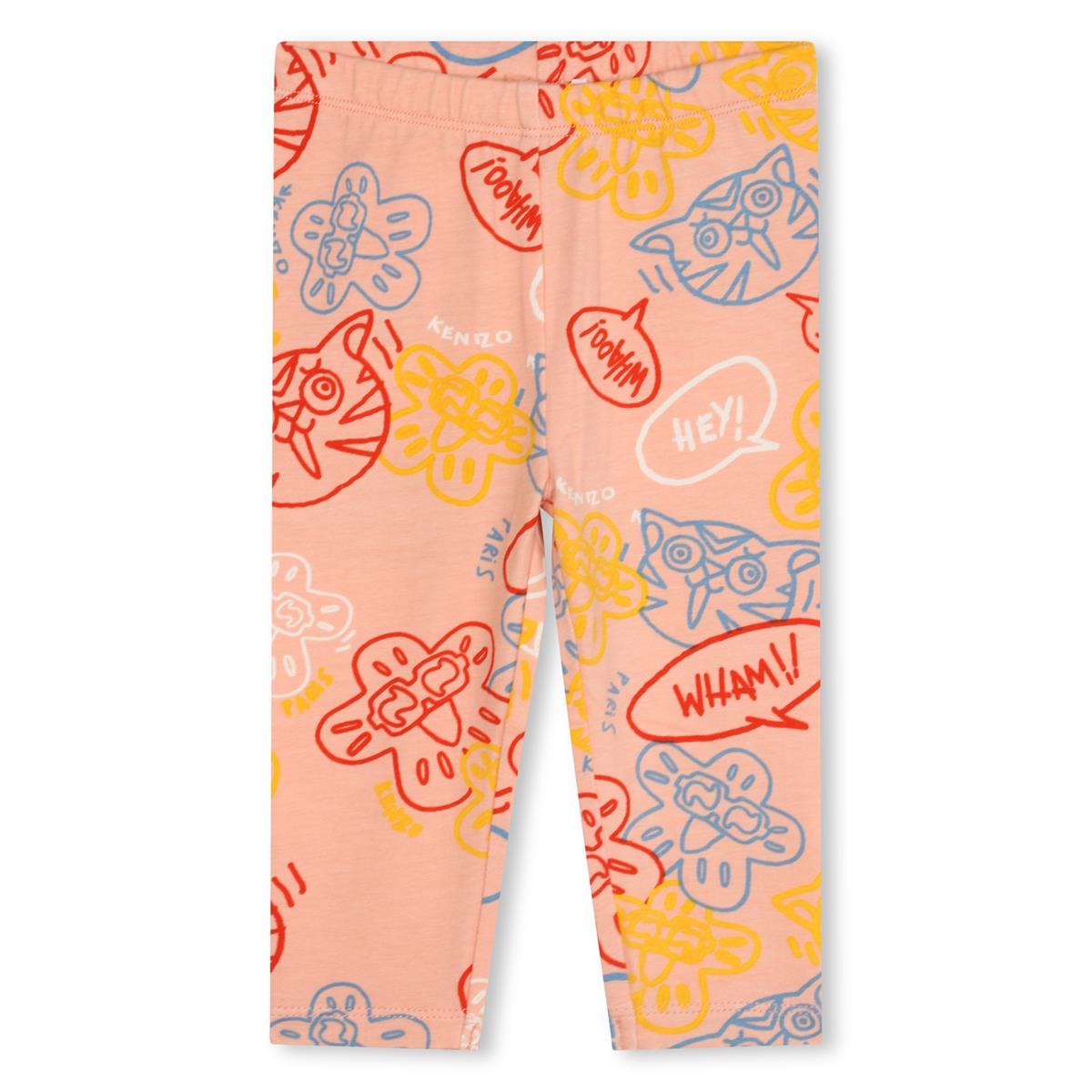 Baby Girls Pink Cotton Leggings