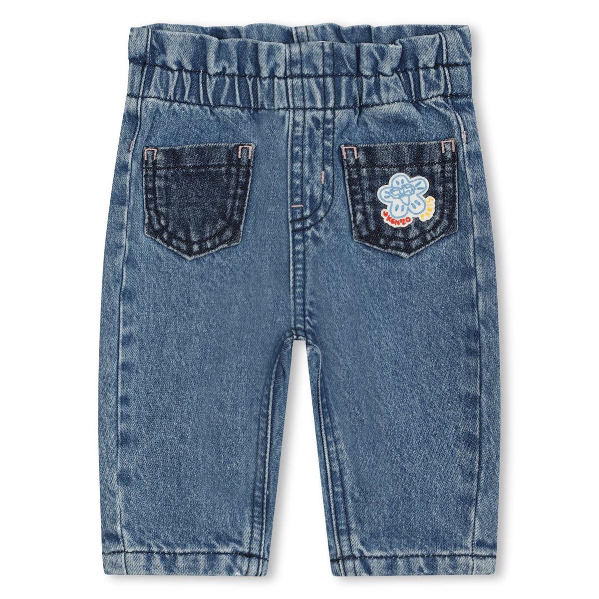 Baby Girls Blue Denim Trousers