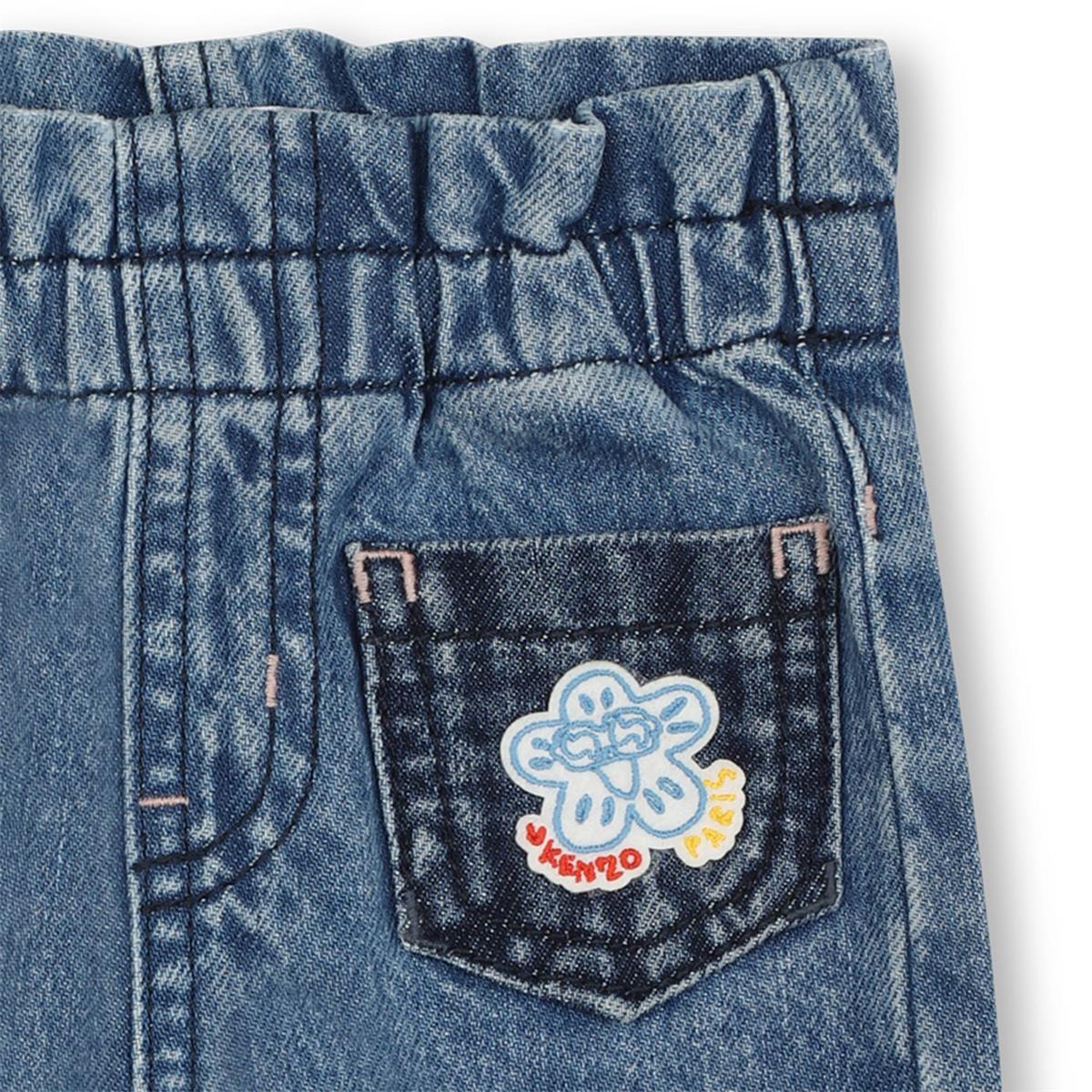 Baby Girls Blue Denim Trousers