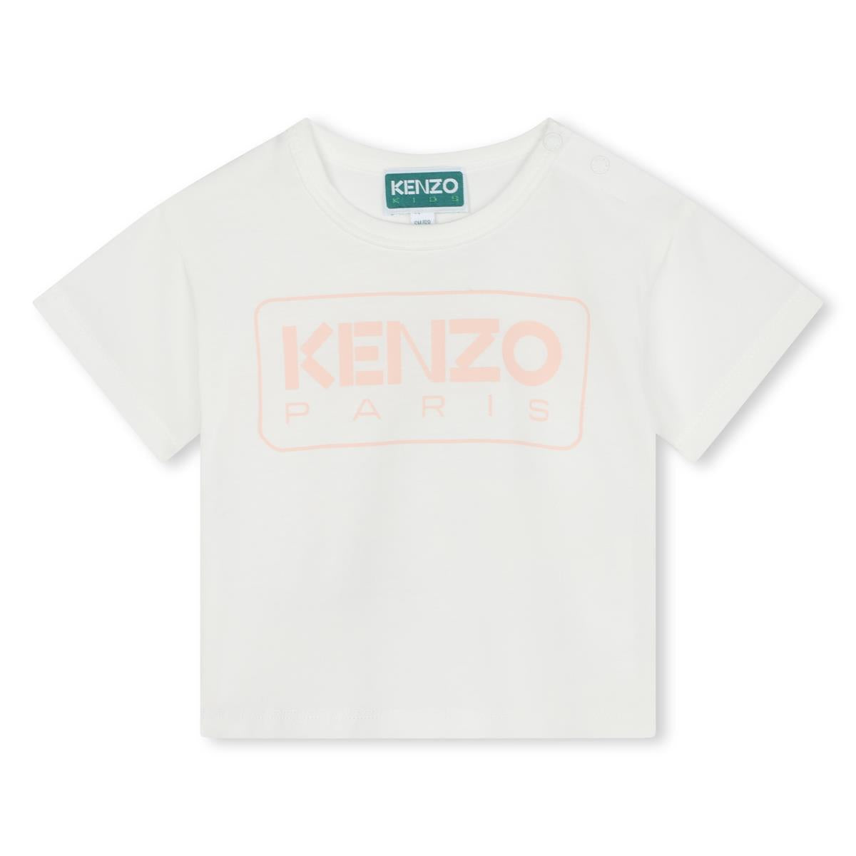 Baby Girls White Cotton T-Shirt