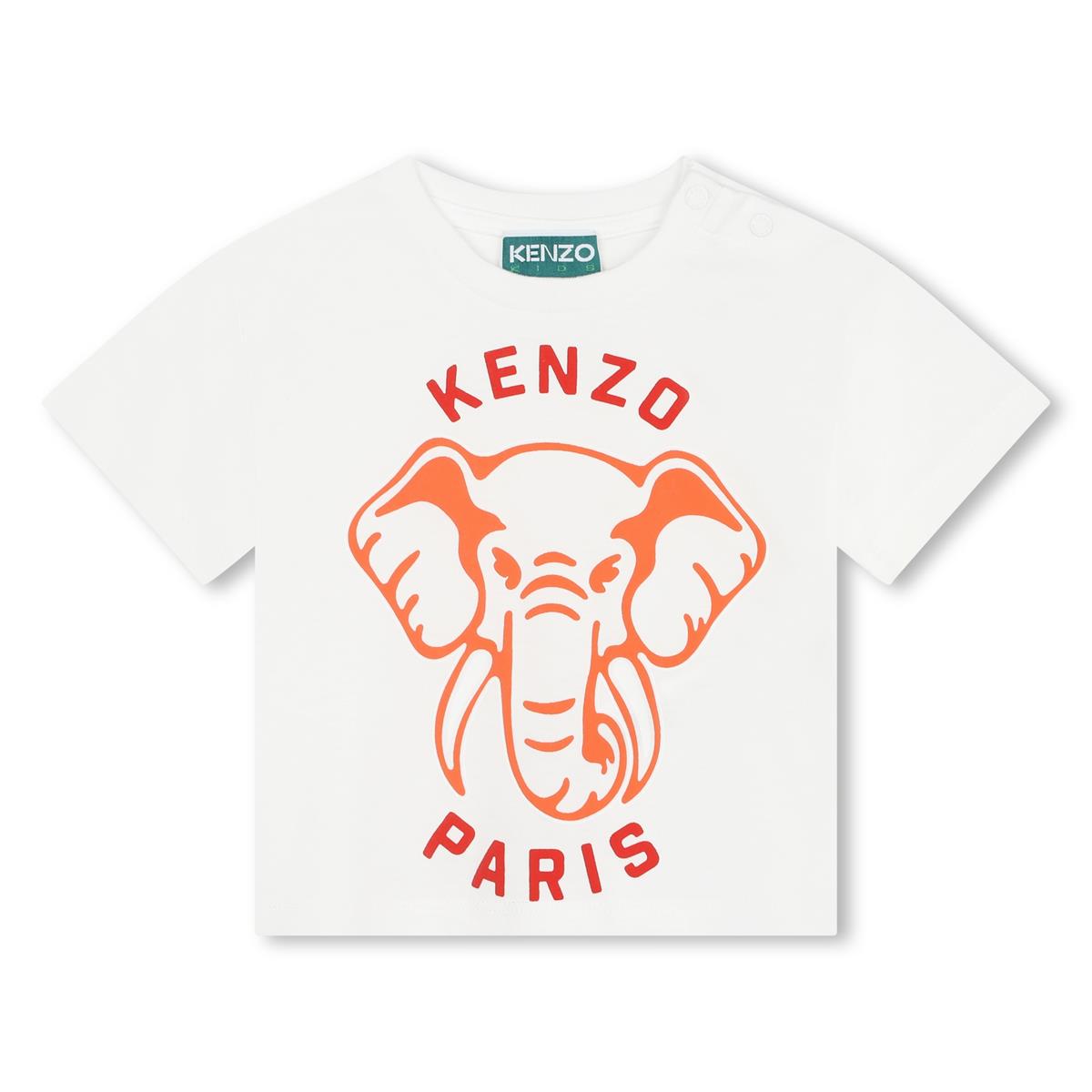 Baby Girls White Cotton T-Shirt