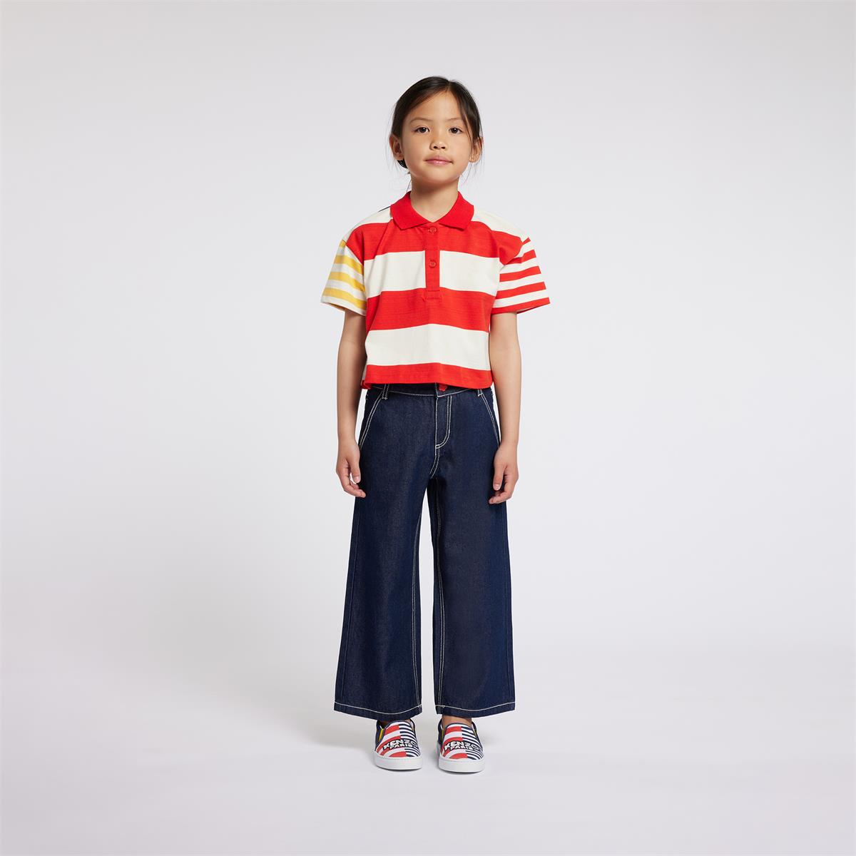 Girls Dark Blue Denim Trousers
