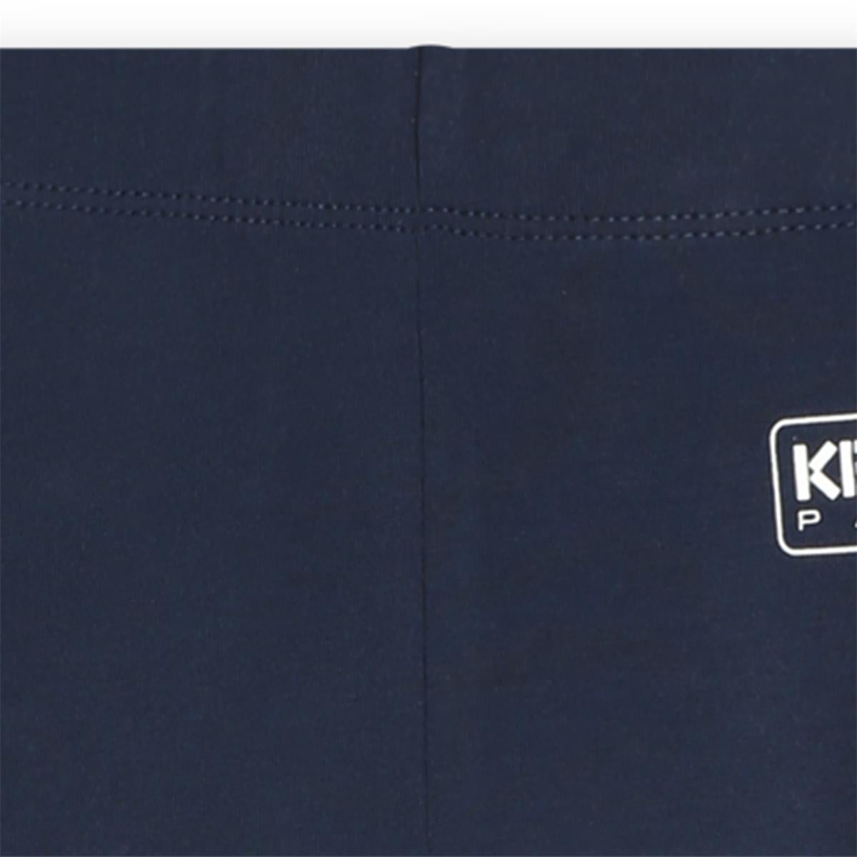 Girls Blue Cotton Leggings