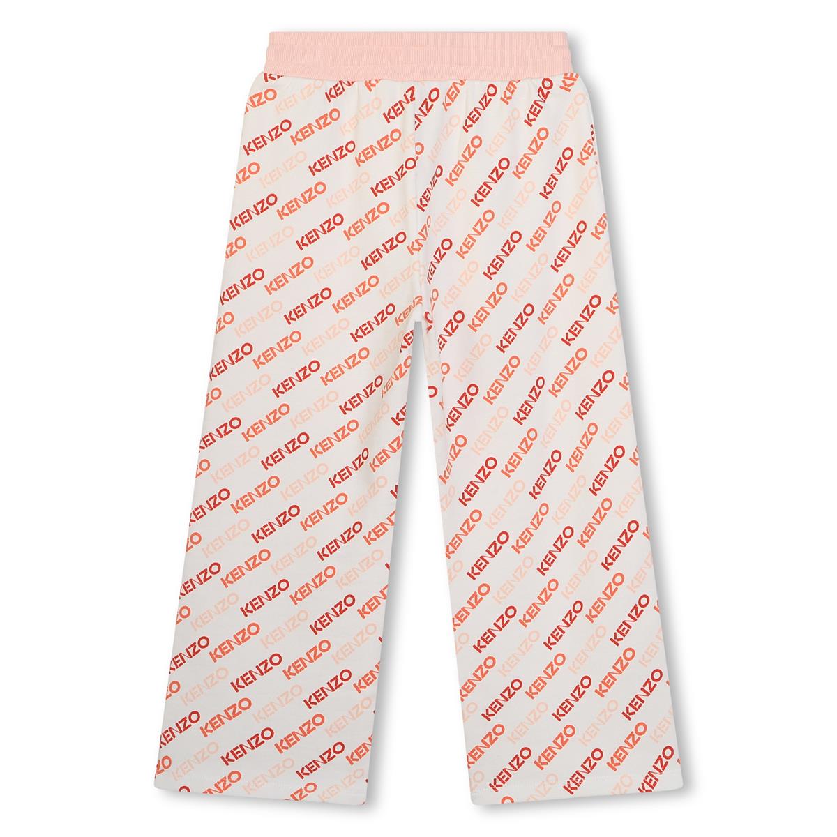 Girls White Logo Trousers