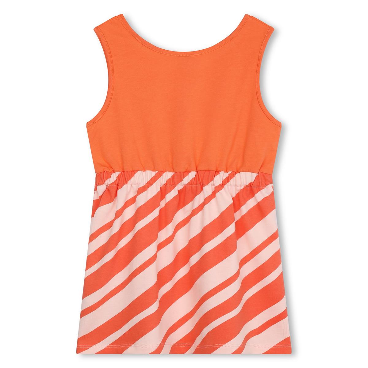 Girls Orange Cotton Dress