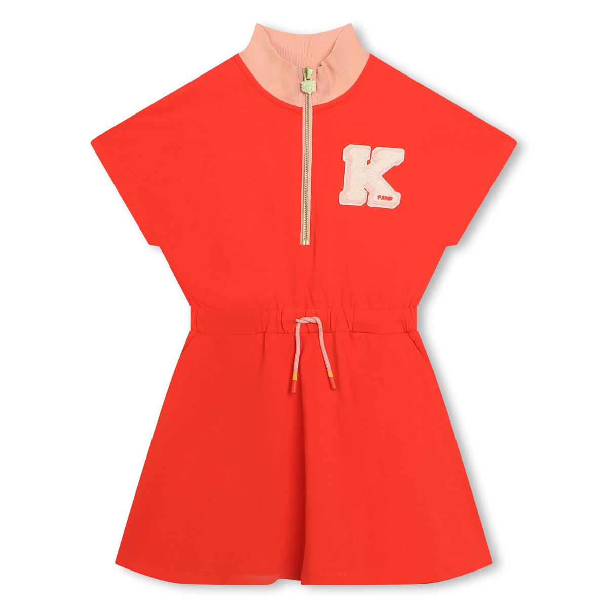 Girls Red Cotton Dress