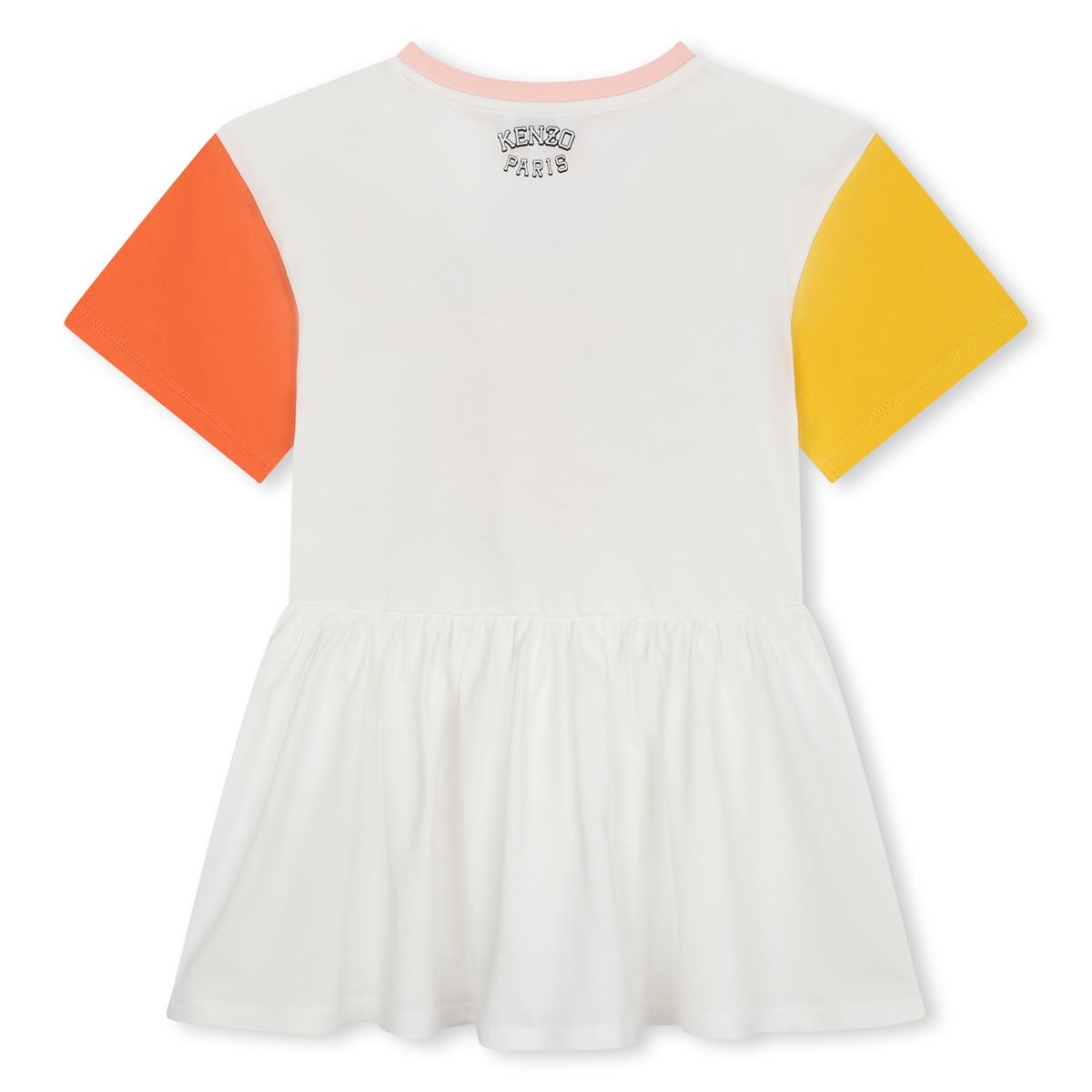 Girls White Cotton Dress