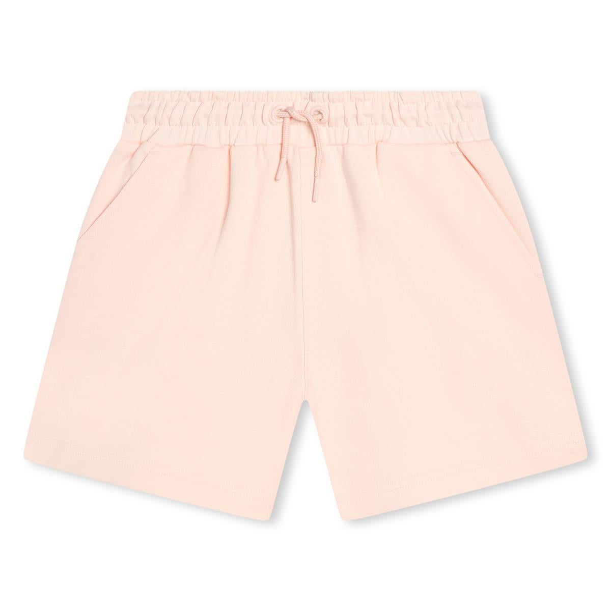 Girls Pink Cotton Shorts